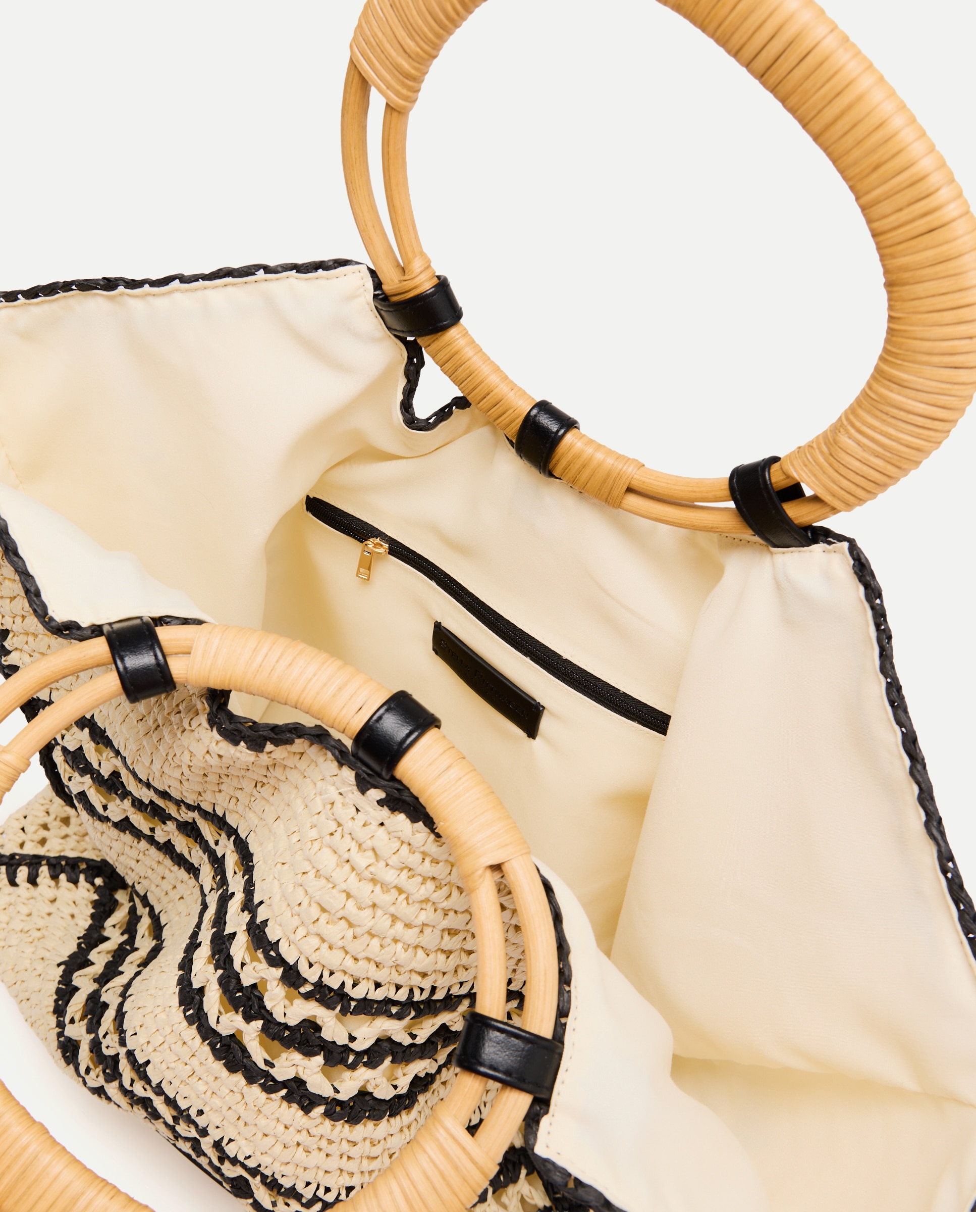 Saco de Praia Tipo Mala Shopper com Alça de Bambu 120 Cru-3