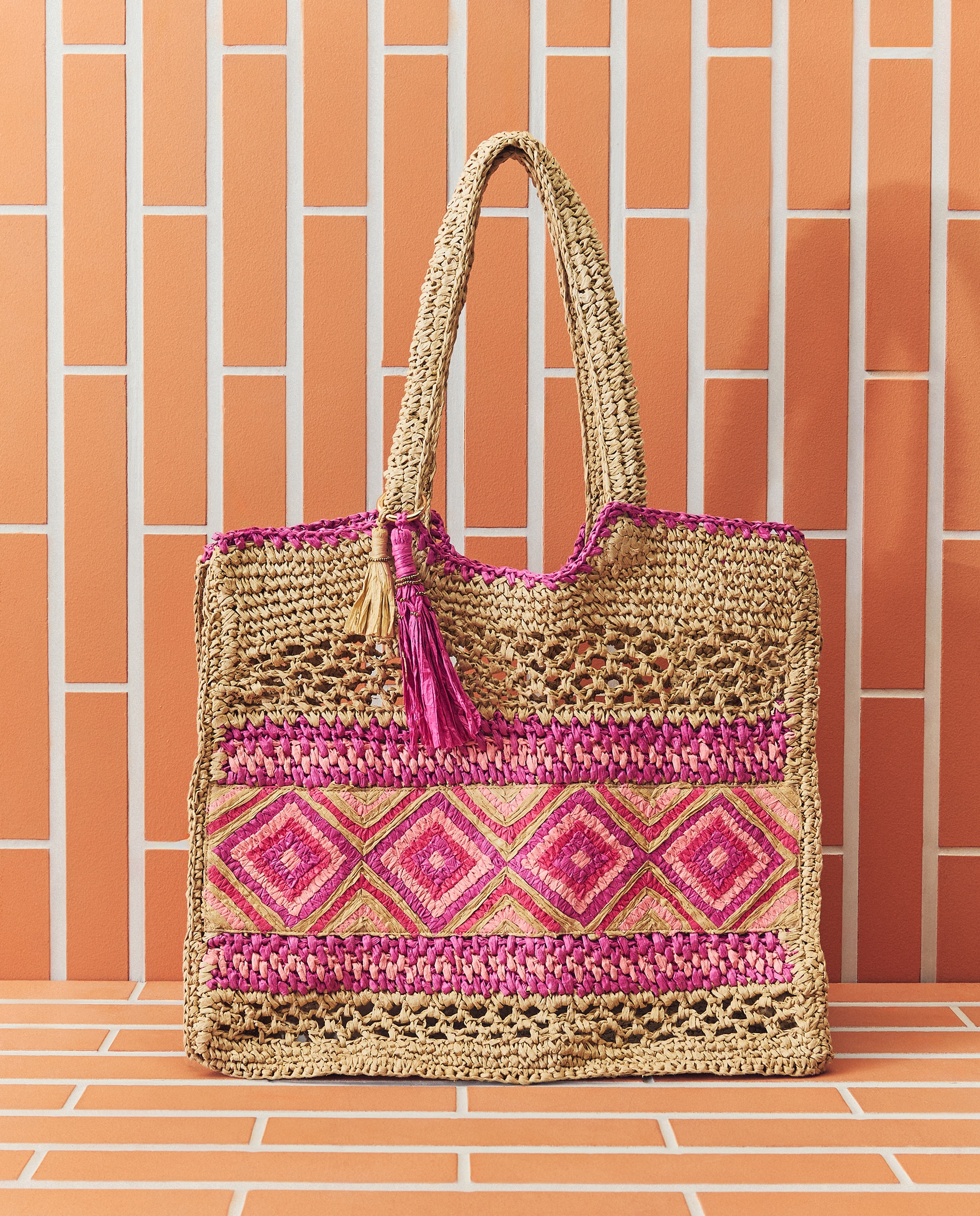 Imagem 0 de Saco de Praia com Bordados Geométricos