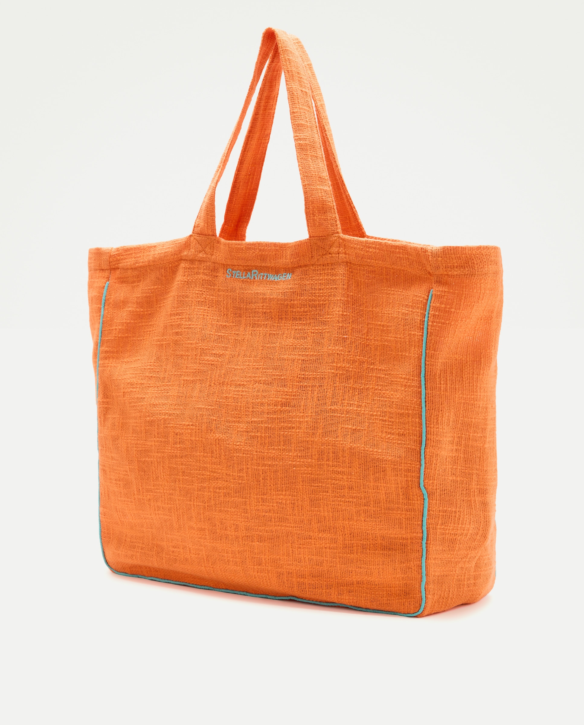 Mala Shopper de Praia com Estampado 660 Laranja-2
