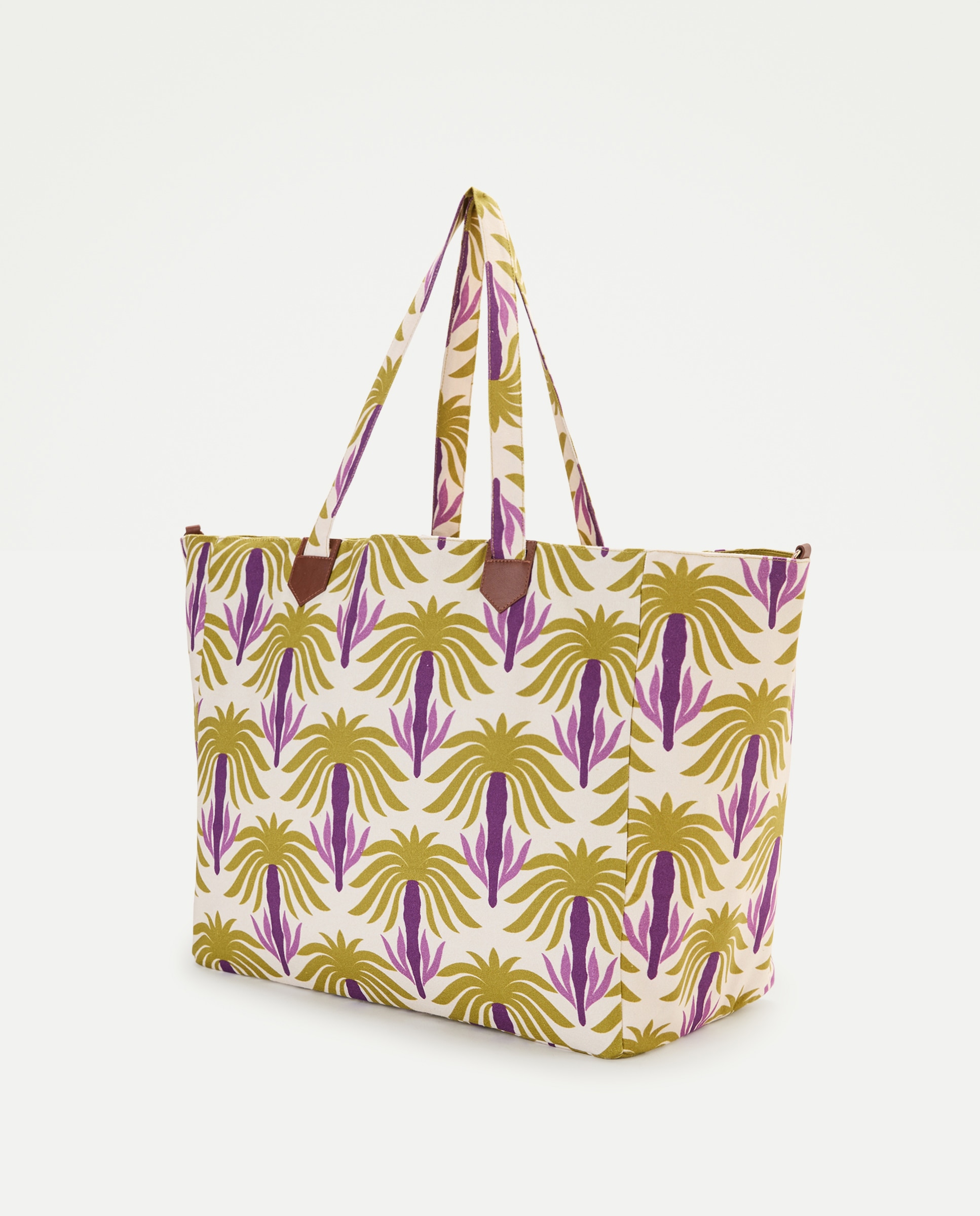Mala com Estampado Tropical Roxo-2