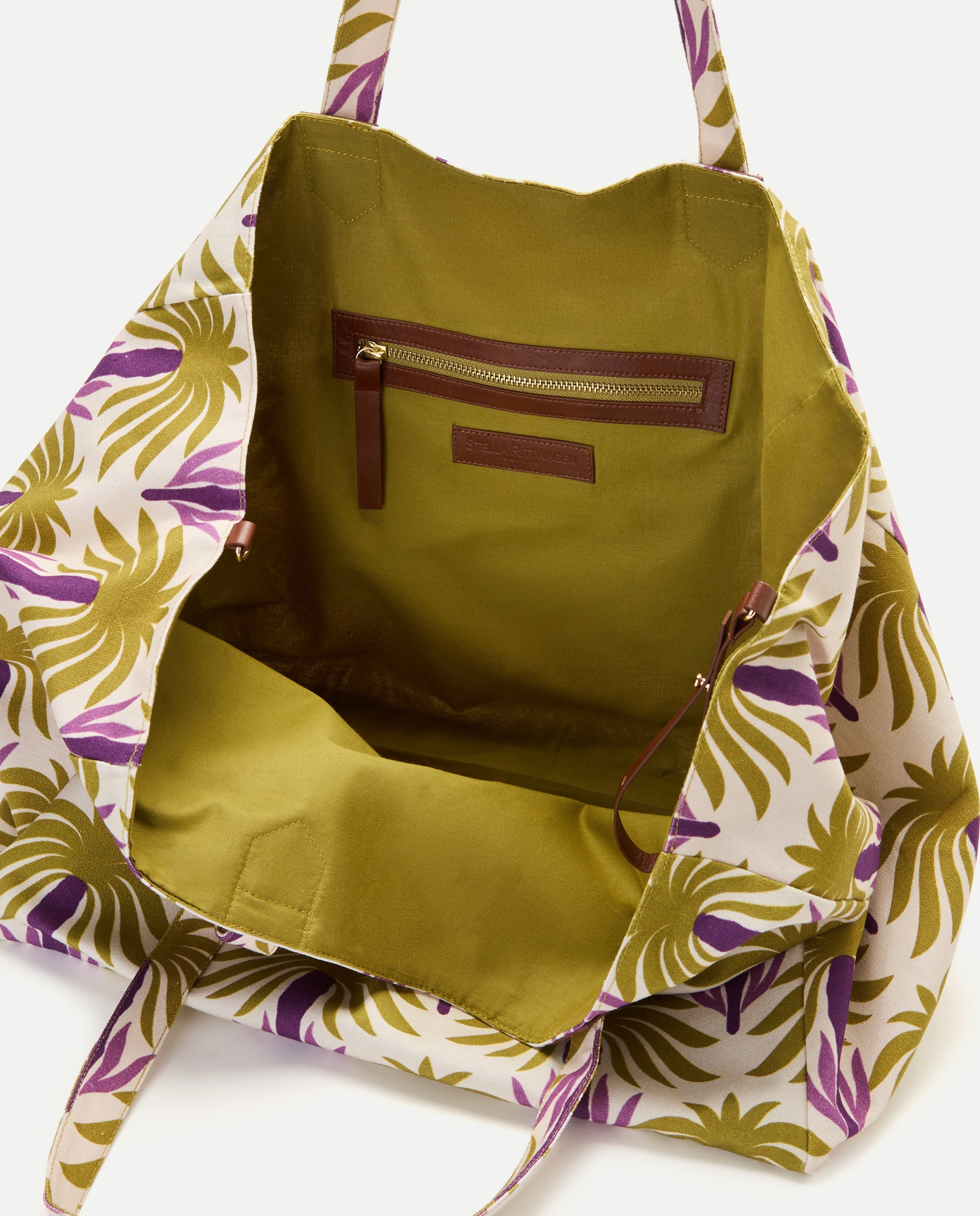 Mala com Estampado Tropical Roxo-3