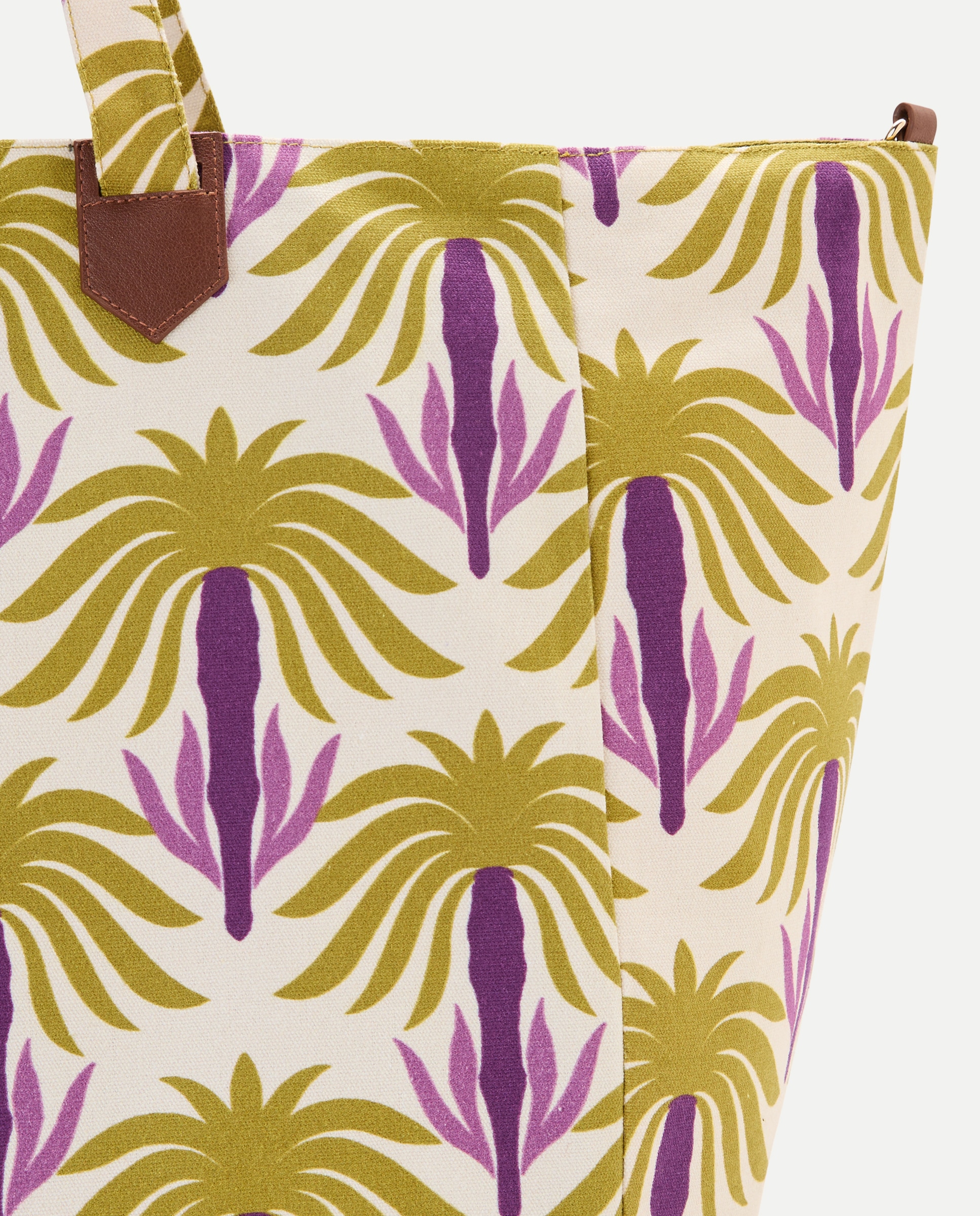Mala com Estampado Tropical Roxo-4
