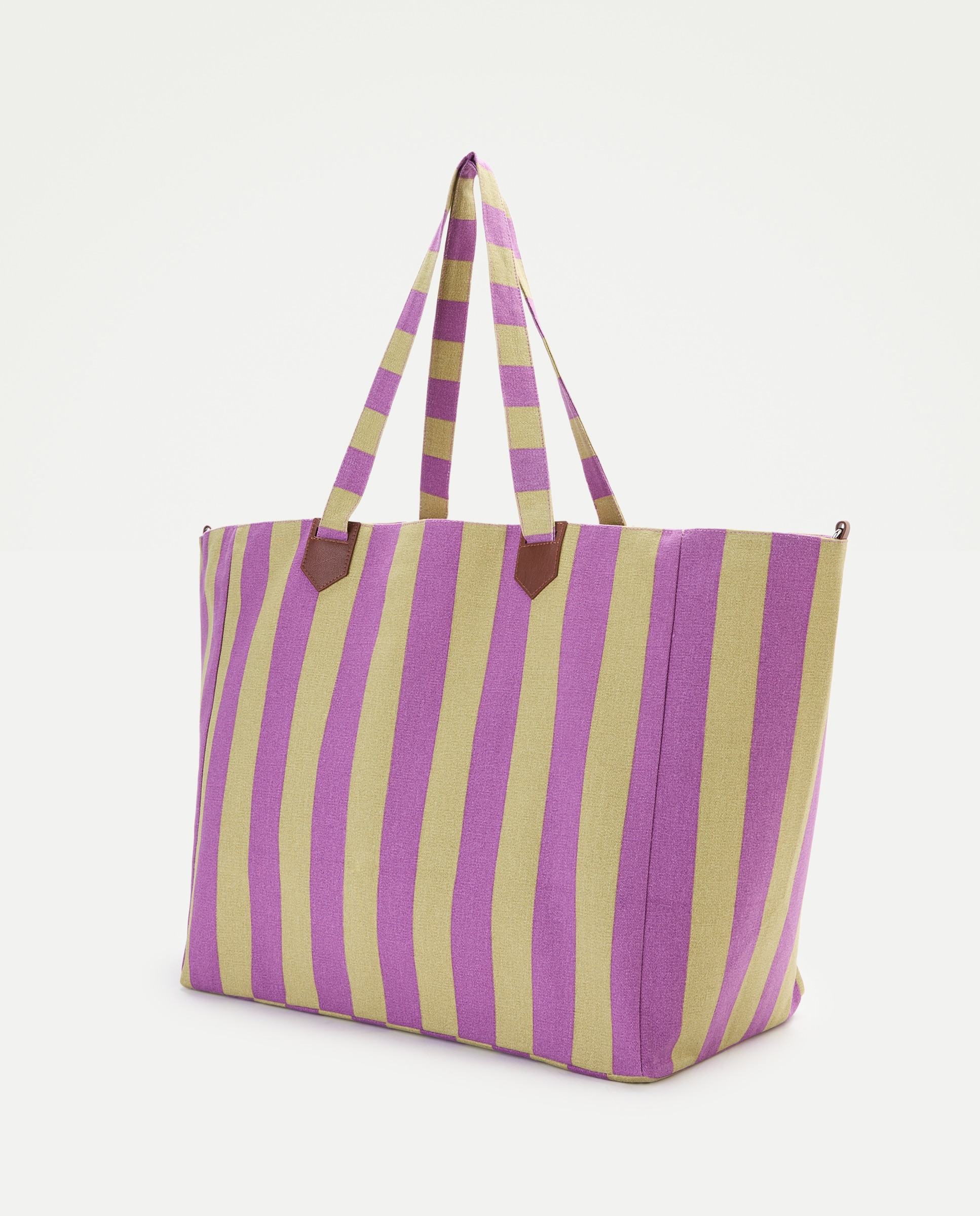 Mala com Estampado Tropical Roxo-2