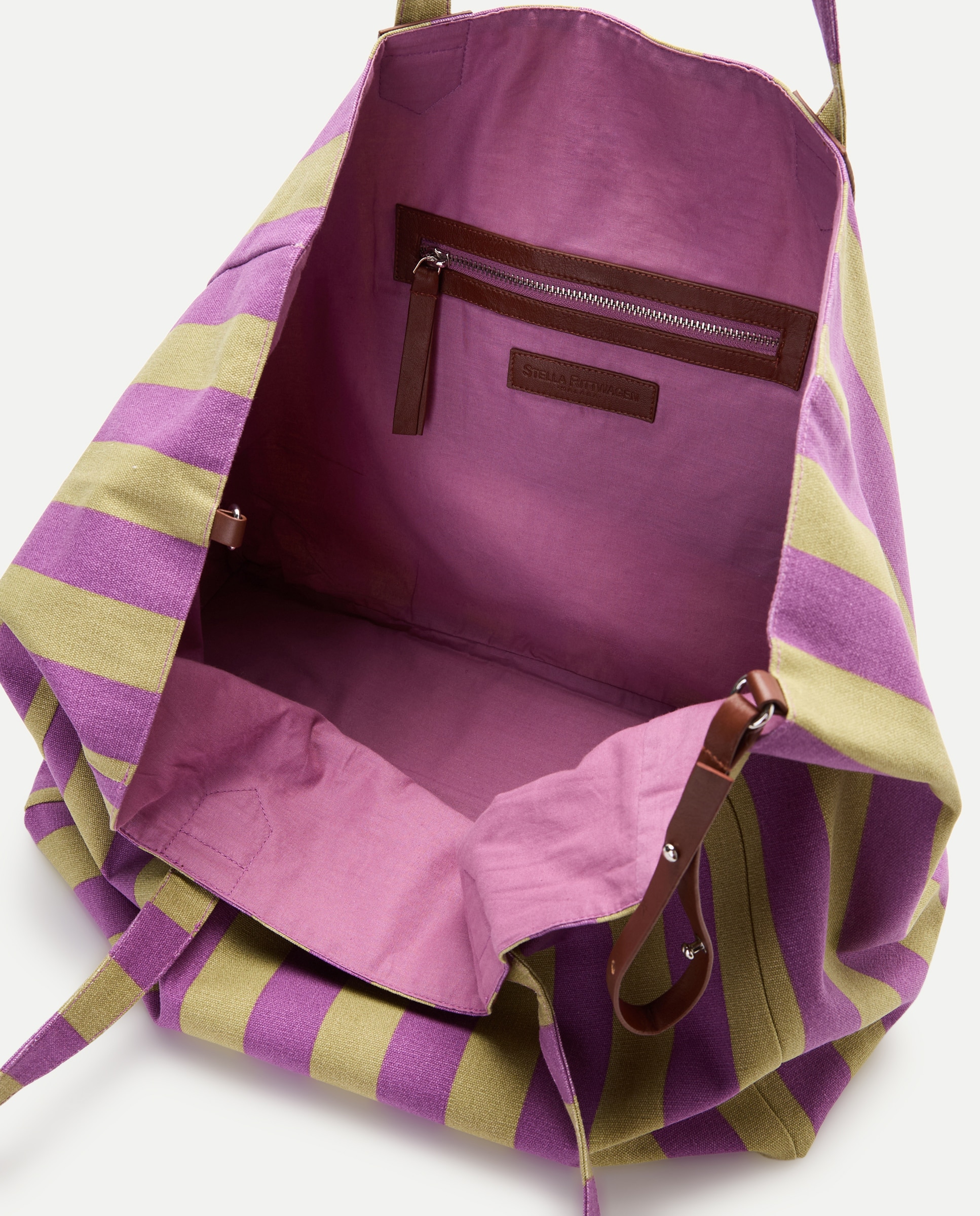 Mala com Estampado Tropical Roxo-3