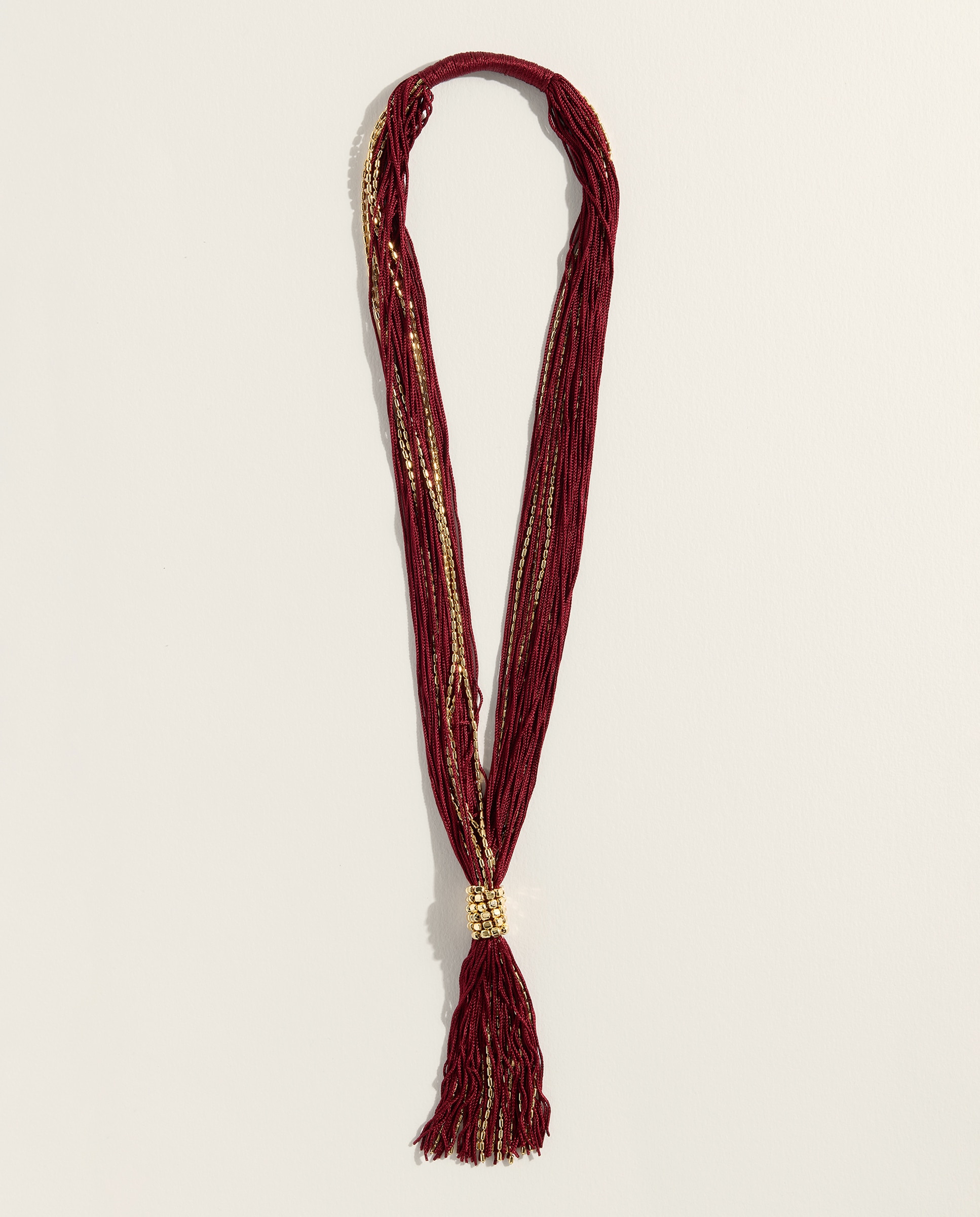 Colar com Cordas Castanho-2
