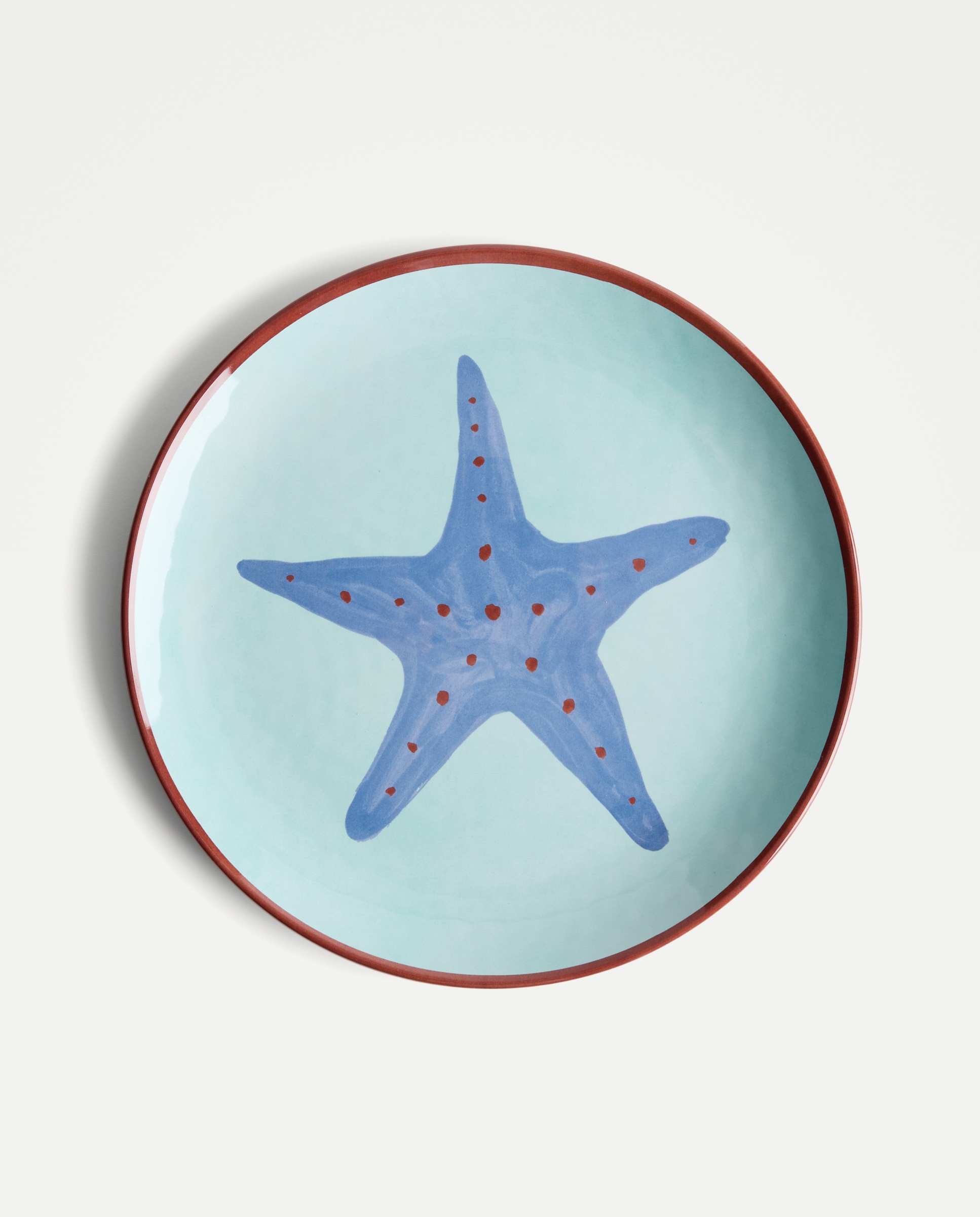 Plato llano estrella Turquesa Turquesa-2