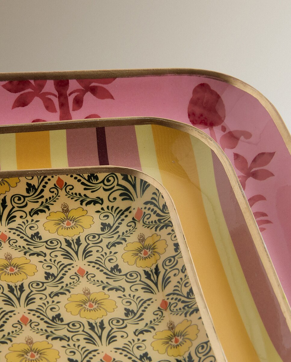 Set de 3 bandejas decorativas Stella Ritwage - Rosa Rosa-4