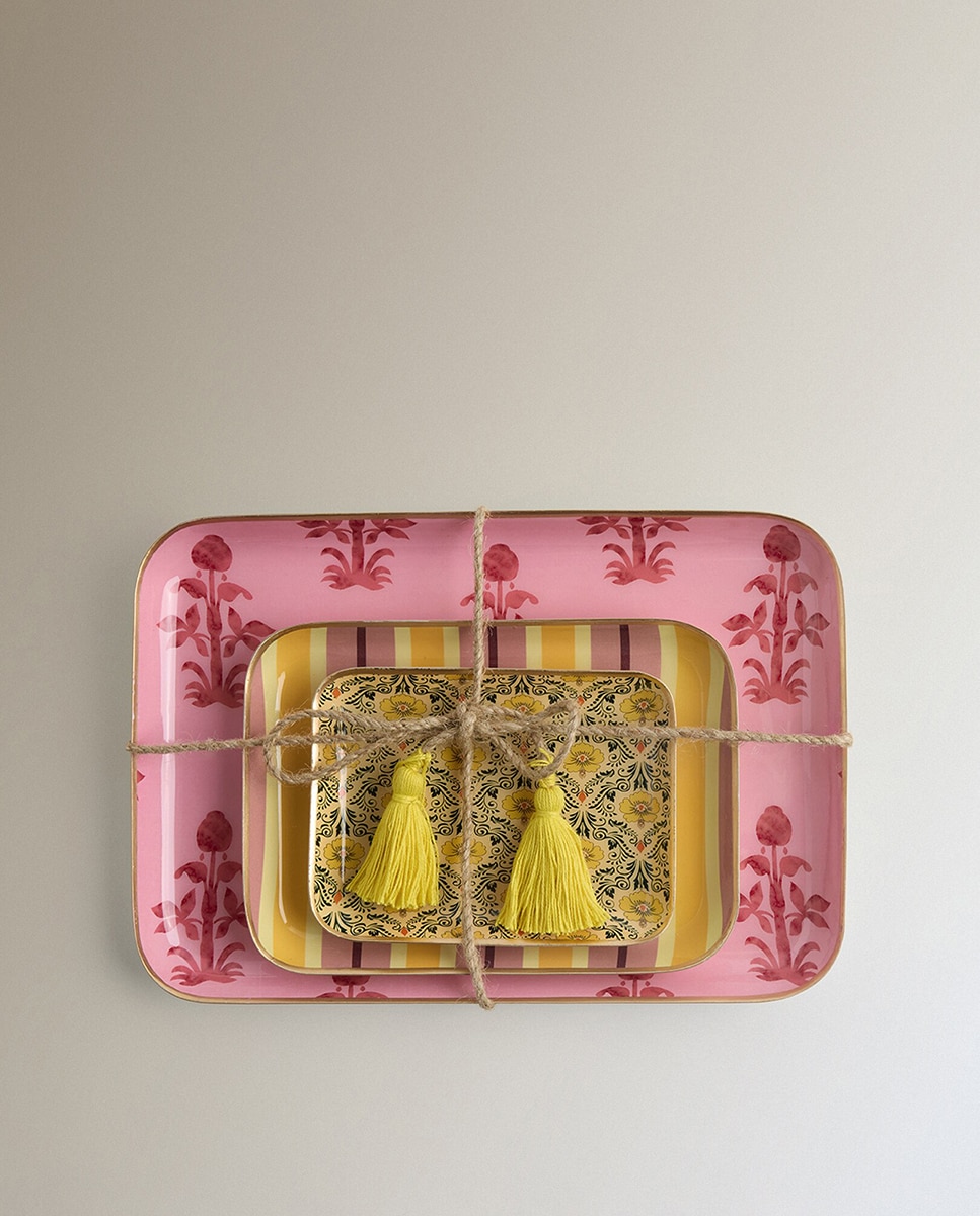 Set de 3 bandejas decorativas Stella Ritwage - Rosa Rosa-5