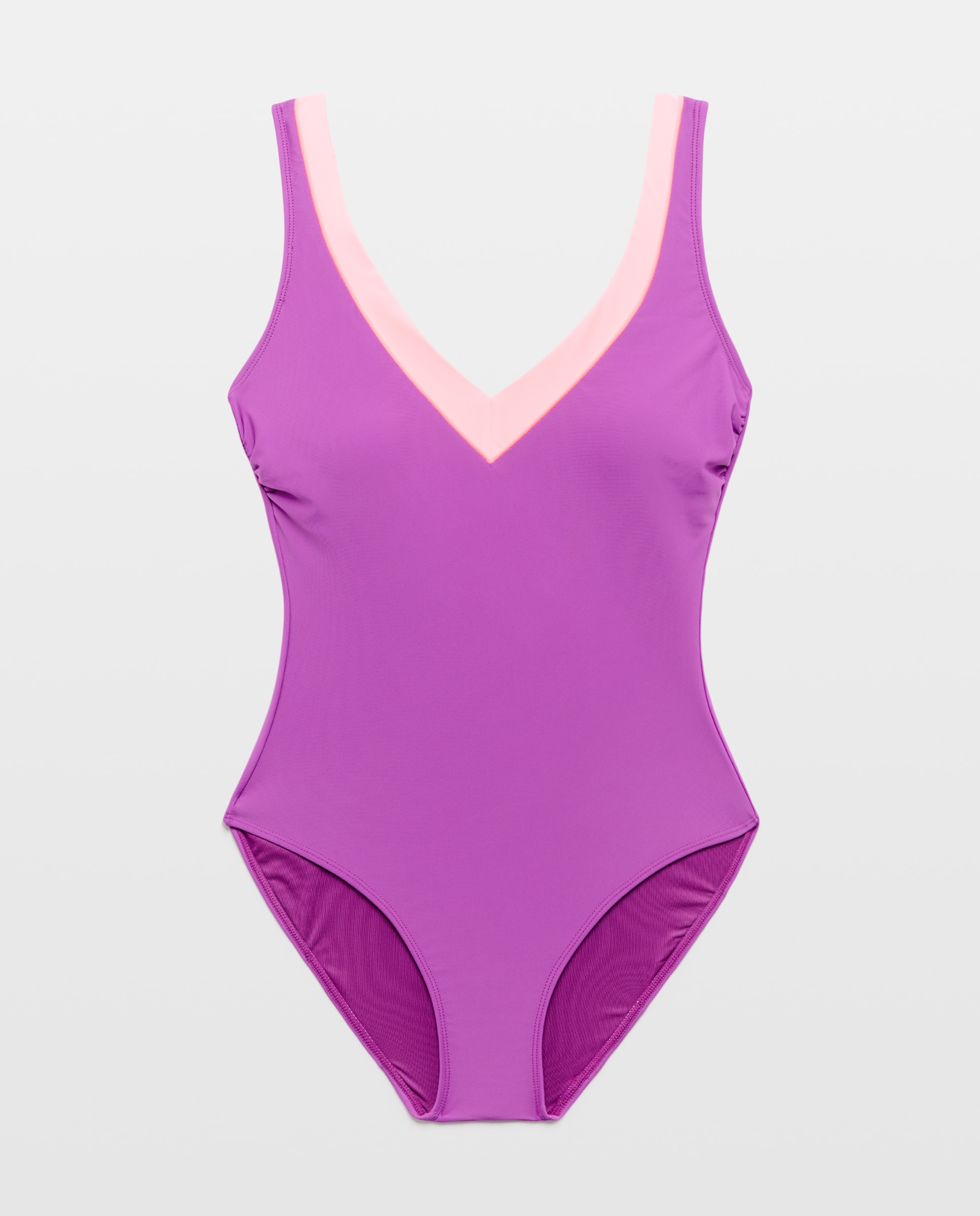 Fato de Banho Fluorescente Roxo-4