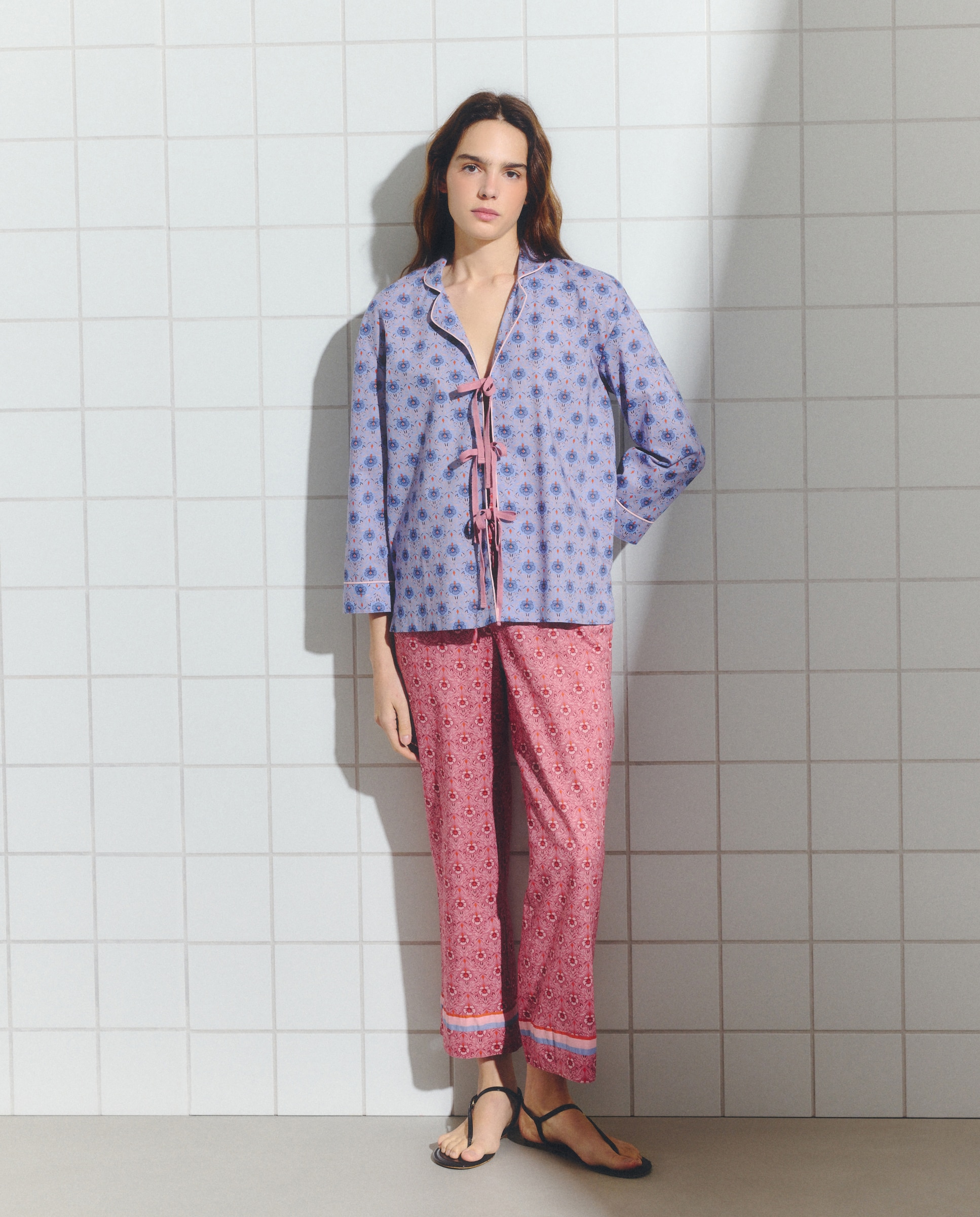 Pijama comprido de mulher 283 Lavanda-2