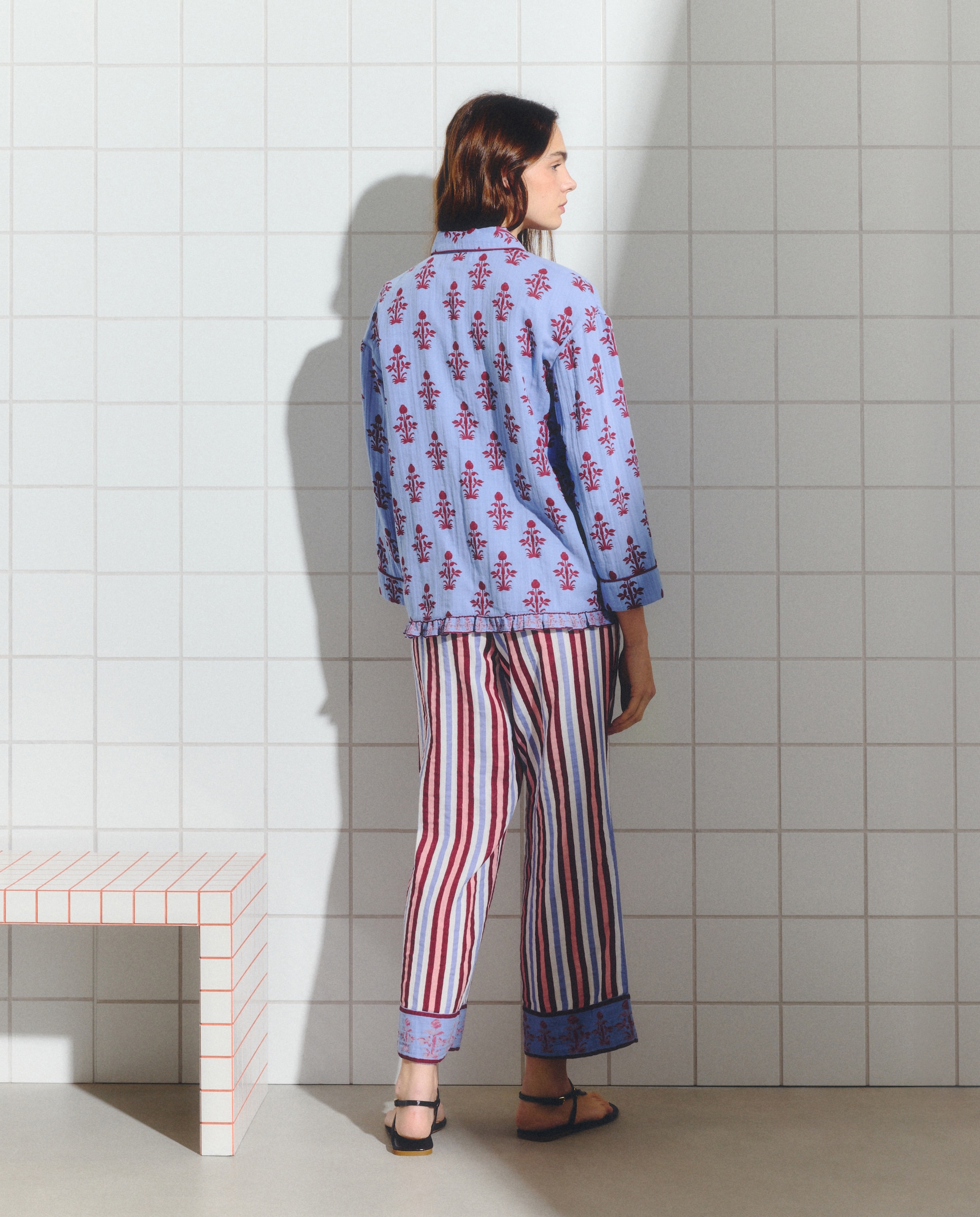 Pijama comprido de mulher 283 Lavanda-3