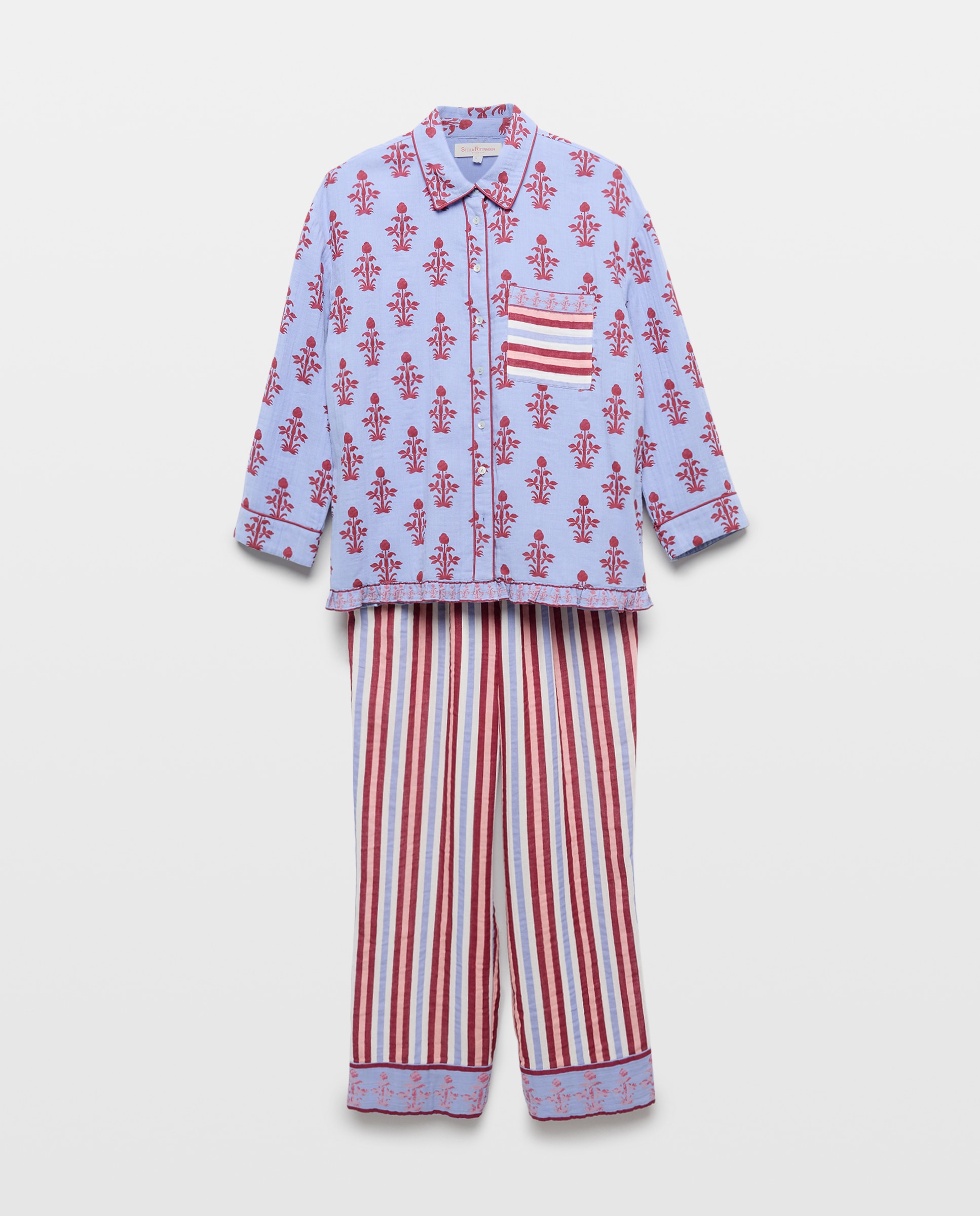 Pijama comprido de mulher 283 Lavanda-4