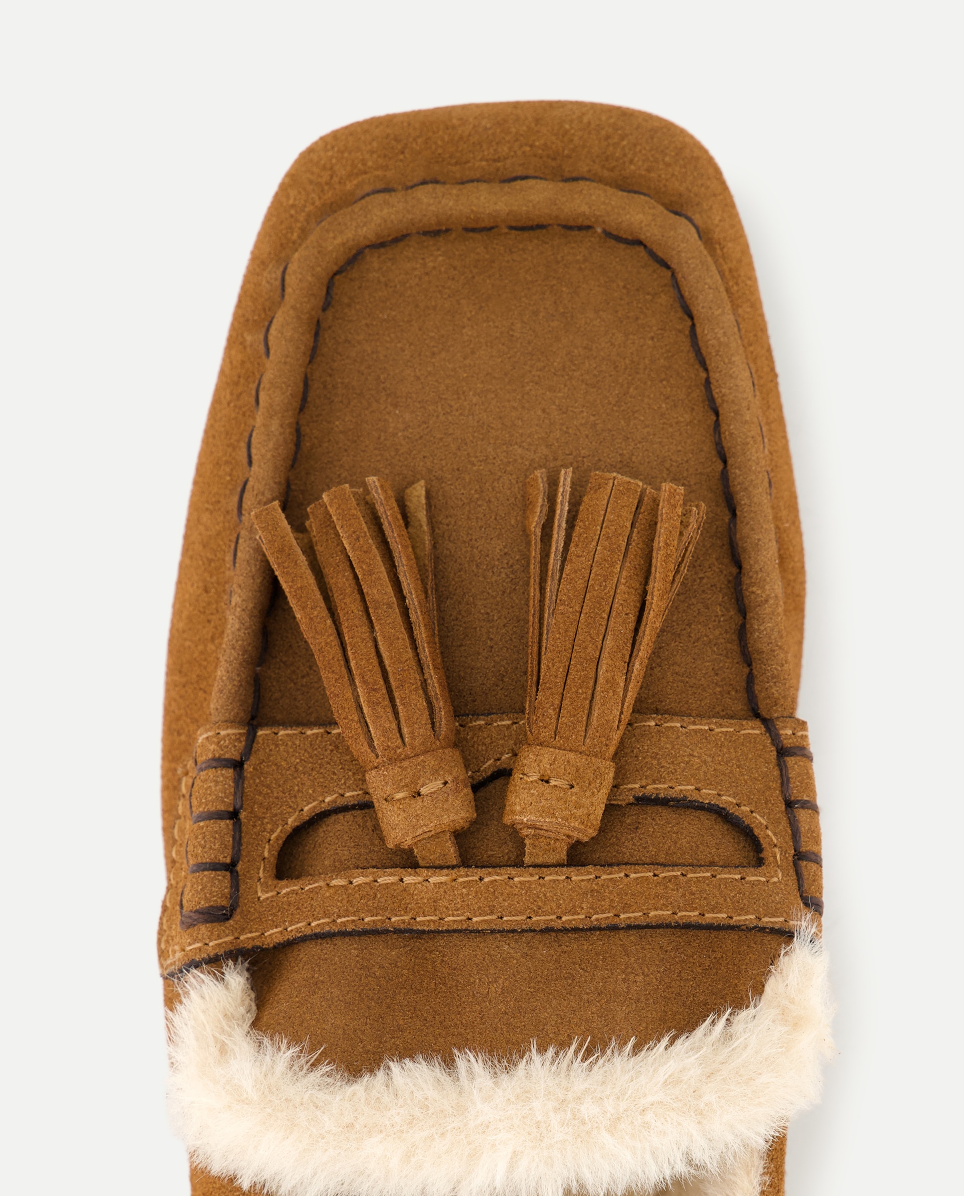 Mocassins em Pele Bege-4