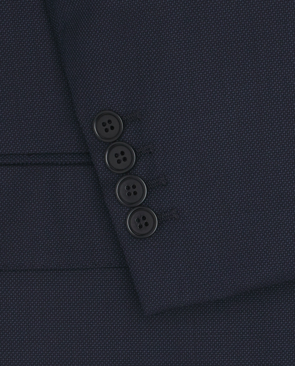Fato Regular Fit com Olho-de-Perdiz Azul-marinho-2