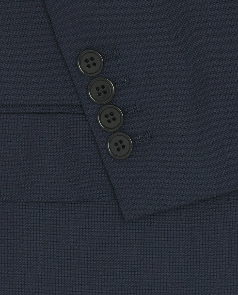 Fato Regular Fit Pin Point Azul-2
