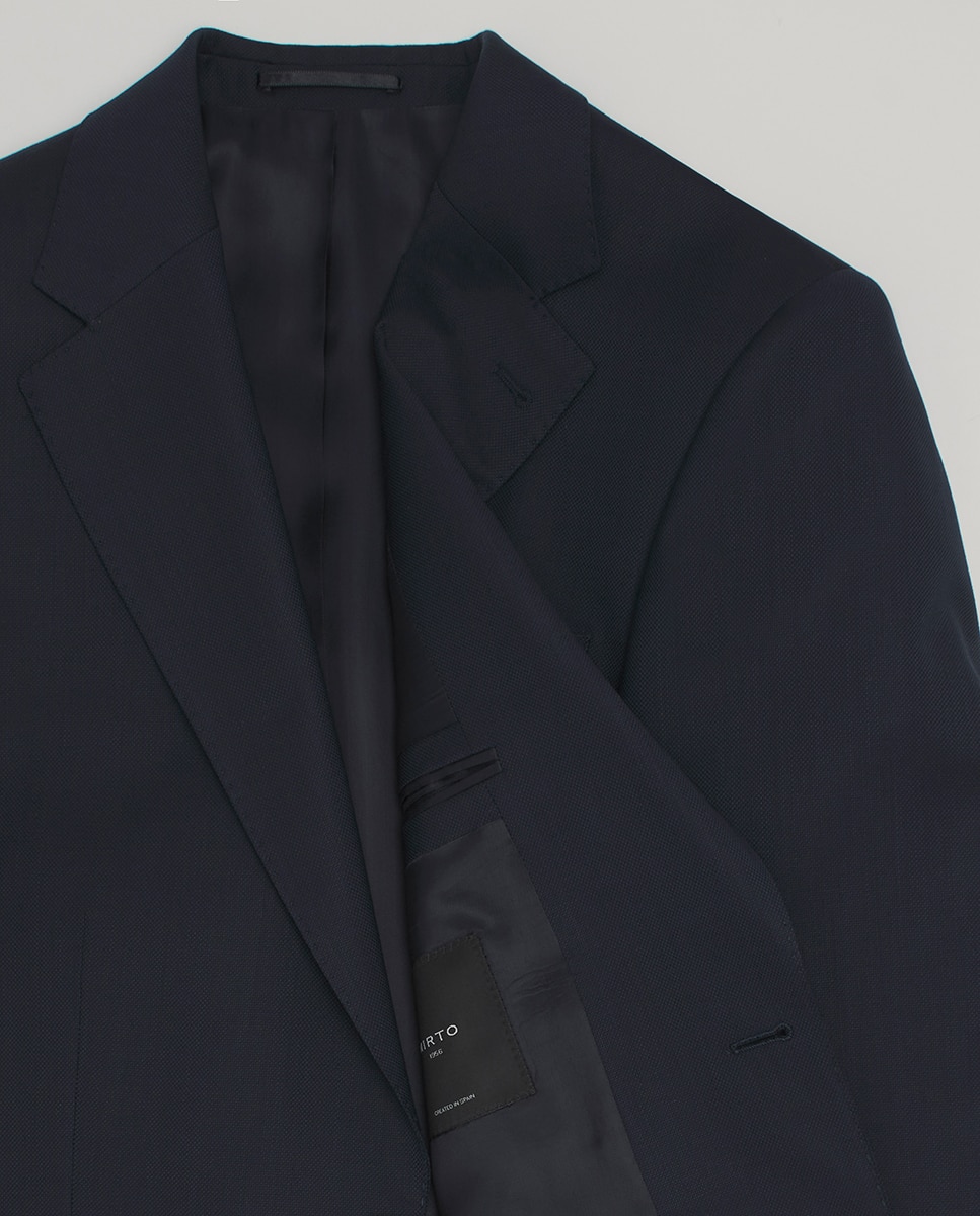 Fato Regular Fit Pin Point Azul-3
