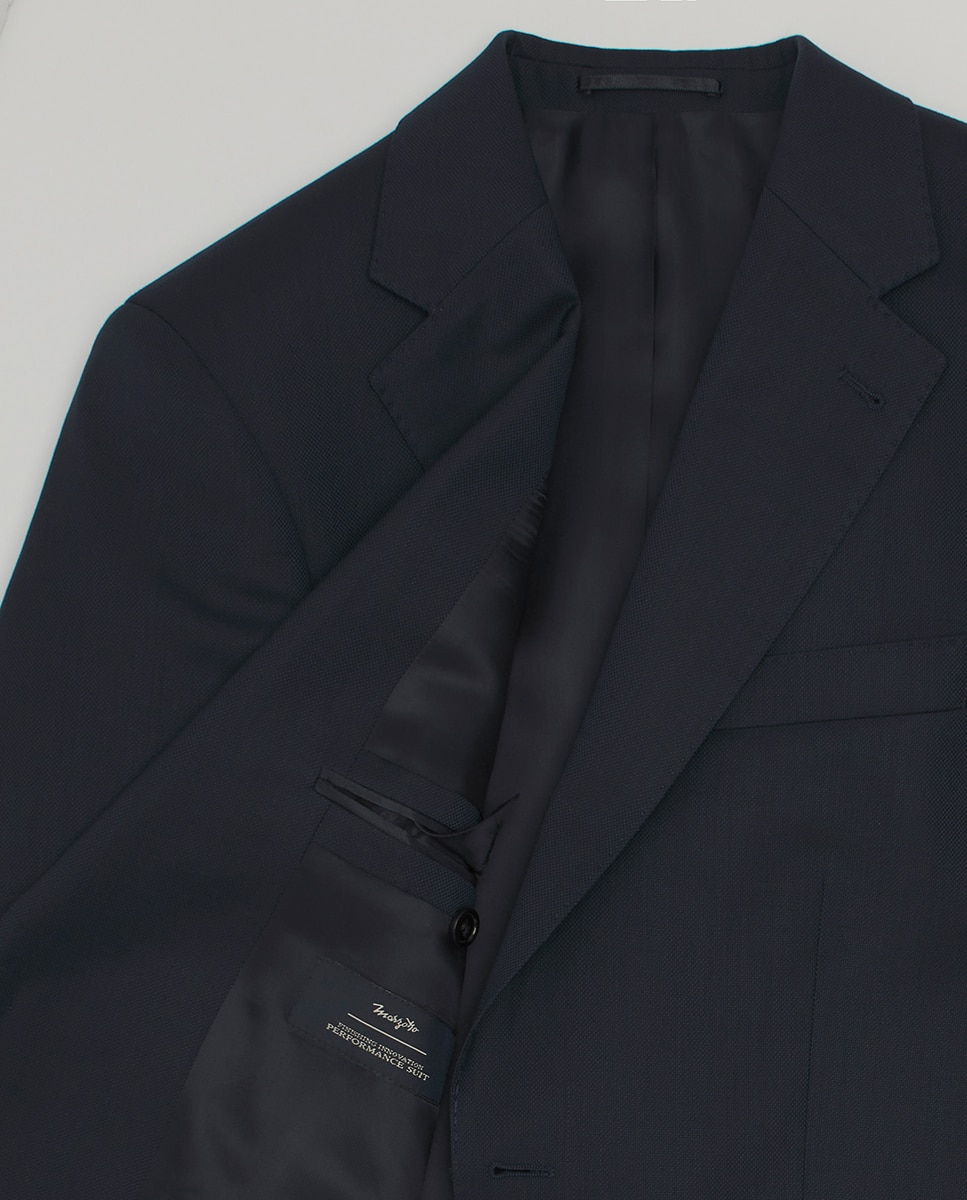 Fato Regular Fit Pin Point Azul-4