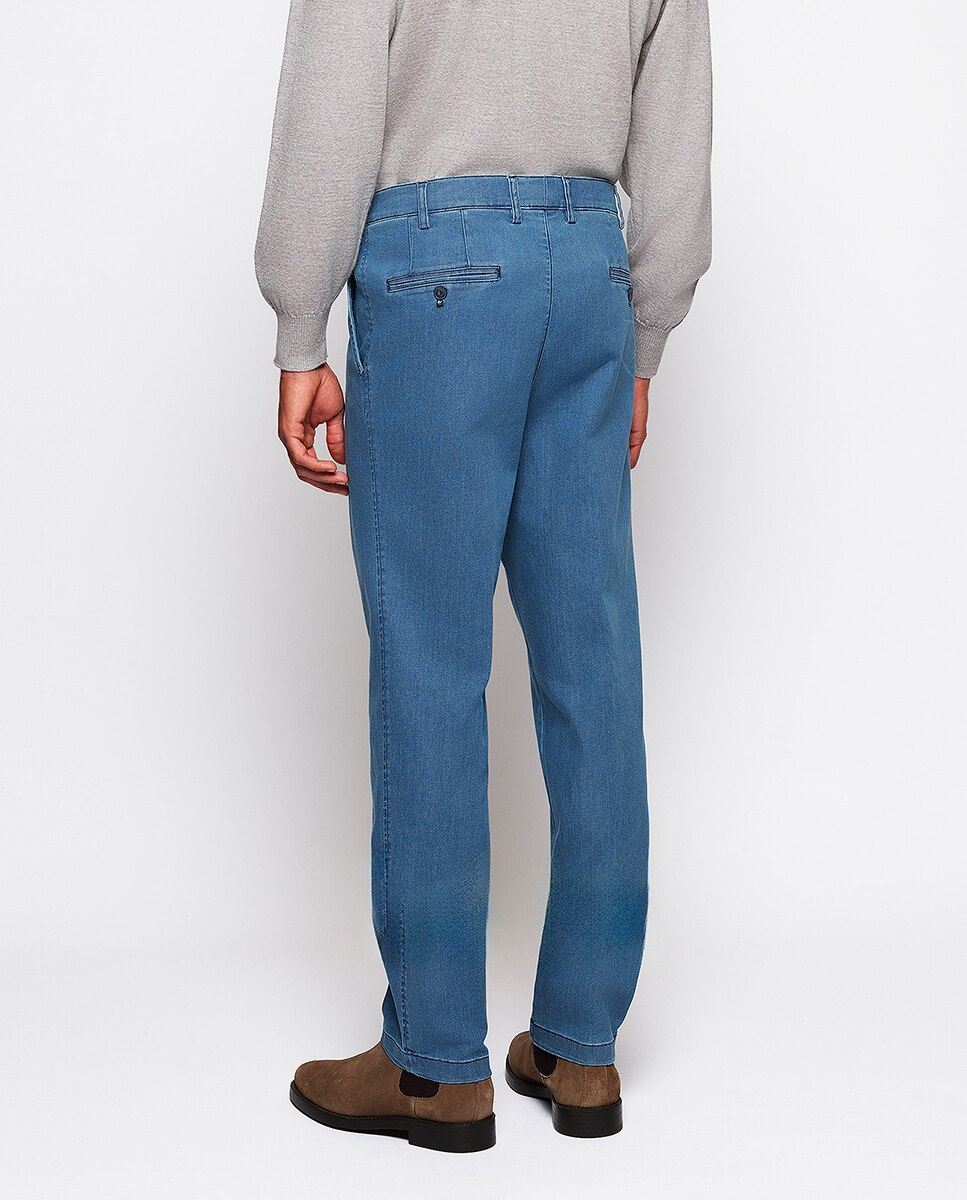 Jeans Straight Chino Escuras Azul-índigo-3