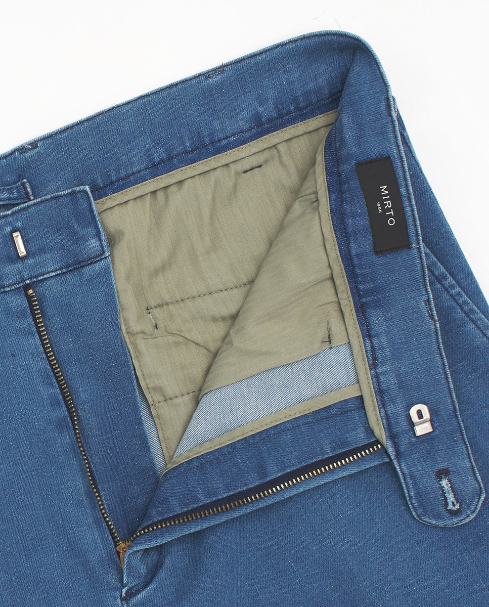 Jeans Straight Chino Escuras Azul-índigo-5
