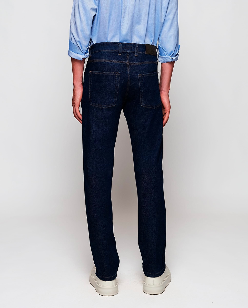 Jeans regular azul-escuro de homem Azul-índigo-3