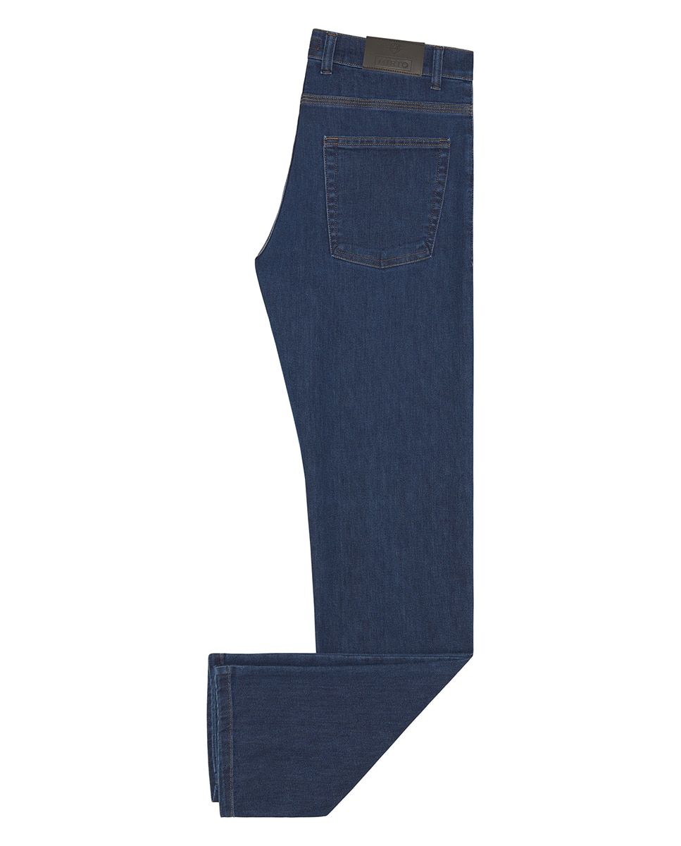 Jeans regular azul-escuro de homem Azul-índigo-4