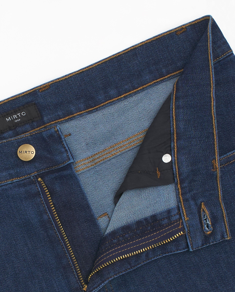 Jeans regular azul-escuro de homem Azul-índigo-5