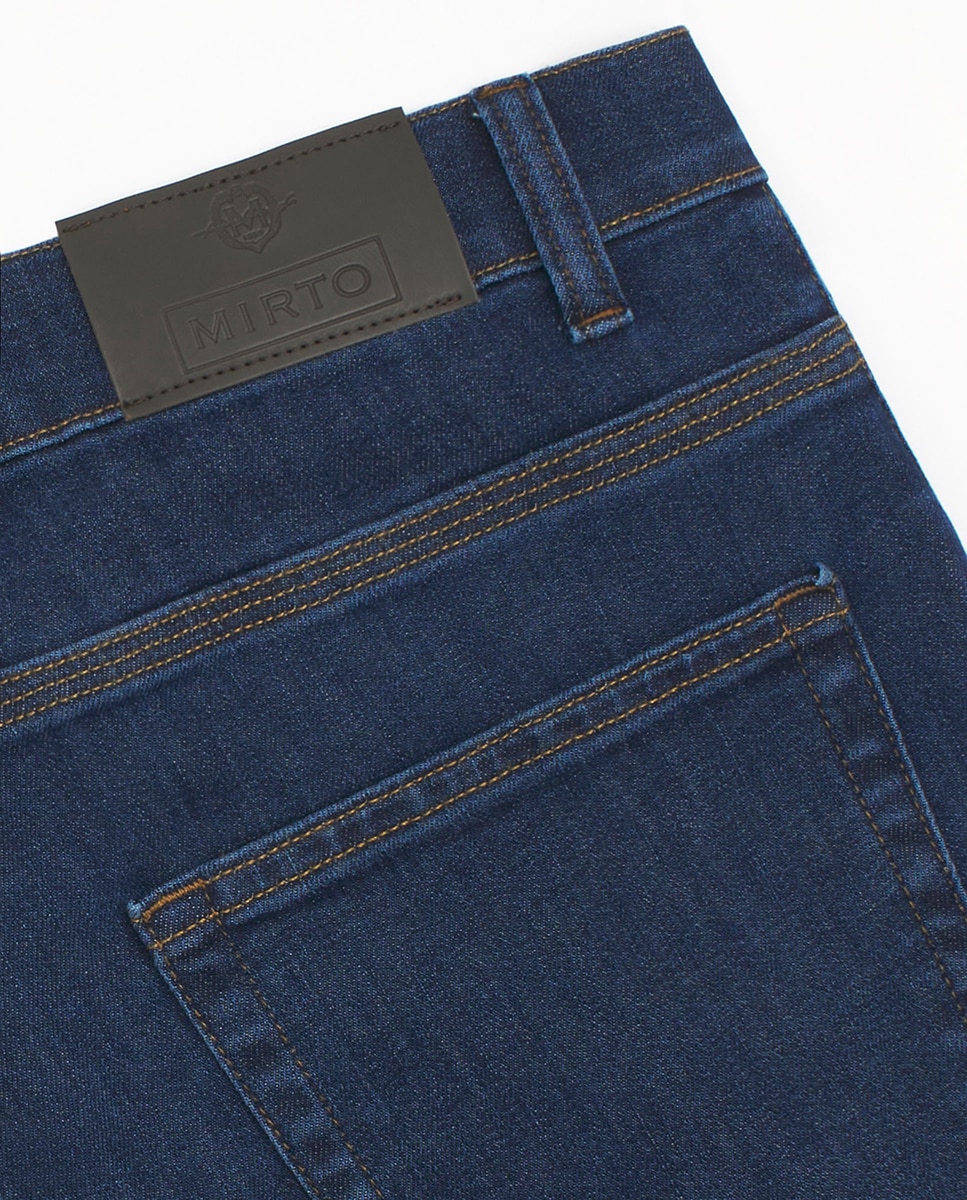 Jeans regular azul-escuro de homem Azul-índigo-6