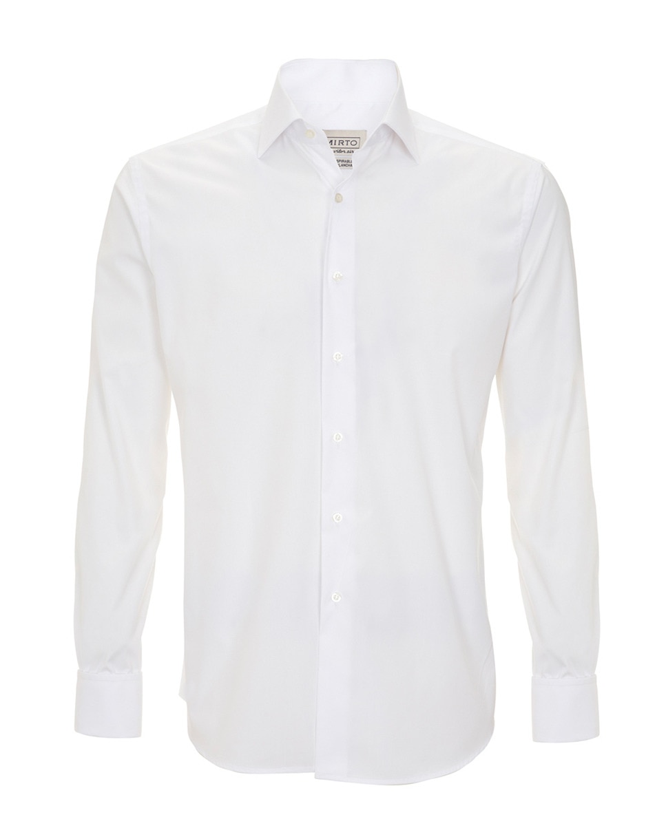 Camisa Tervilor Sir Fácil de Engomar com Punho Duplo Branco-1