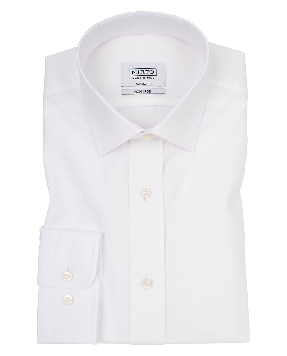 Camisa Lisa Semi-Cintada Travelshirt Branco-3