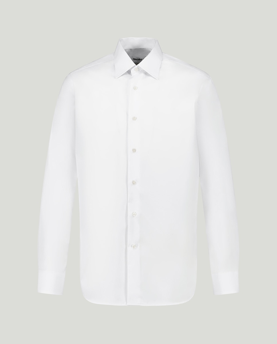 Camisa Tervilor Sir Fácil de Engomar com Punho Misto Branco-3