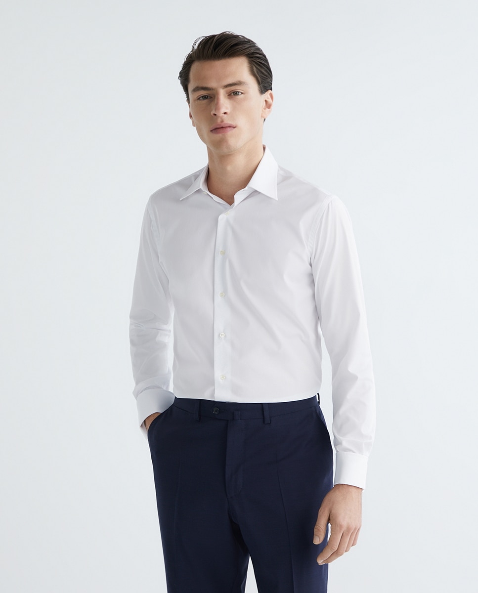 Camisa Tervilor Sir de Punho Duplo Branco-1