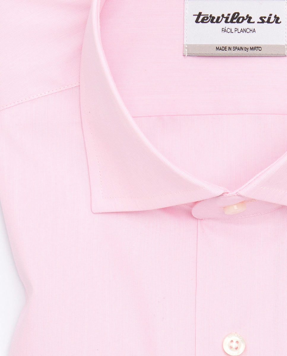Camisa tervilor sir fil a fil facil plancha - Mirto - Rosa Rosa-4