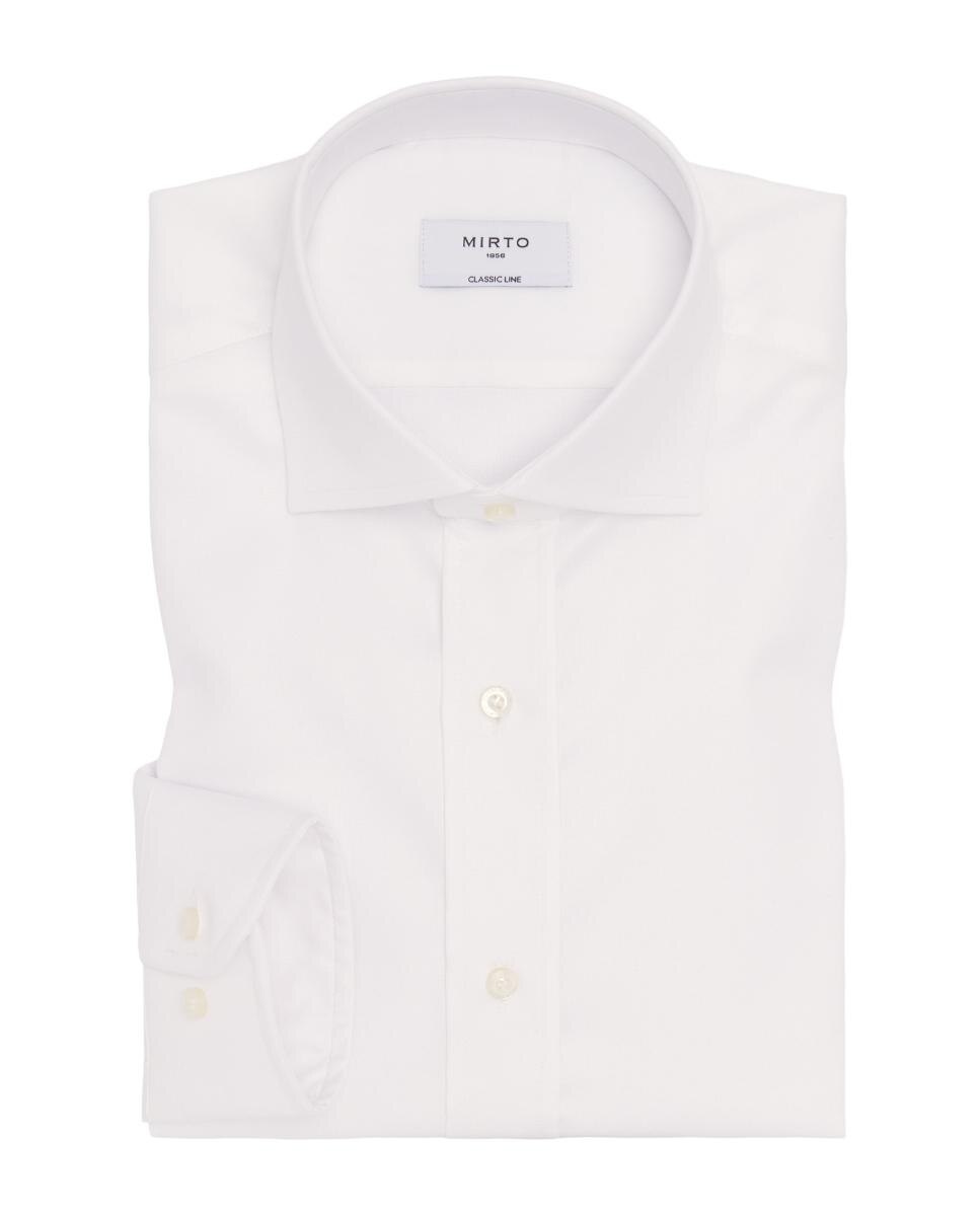 Camisa vestir de hombre puño mixto de algodón - Mirto - Blanco Blanco-3