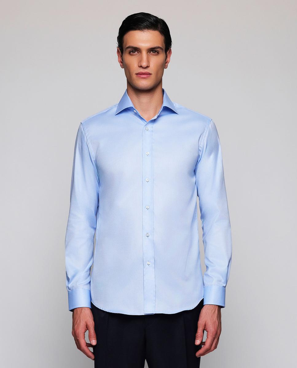 Imagem 0 de Camisa Clássica com Punho Misto de Algodão