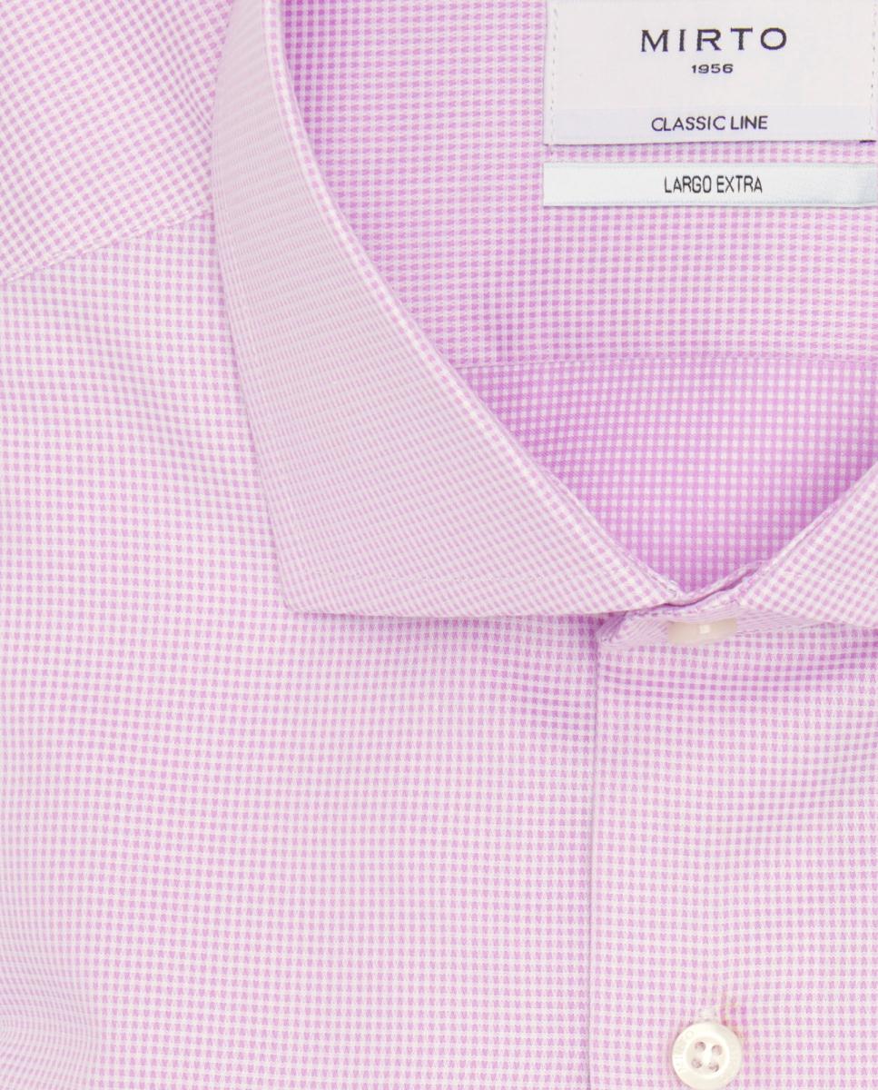 Camisa Clássica Lisa com Comprido Extra de Mangas Rosa-4