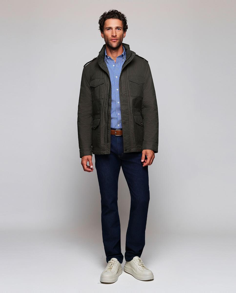 Camisa vestir de hombre cuadros cuello con botones - Mirto - Azul Azul-5