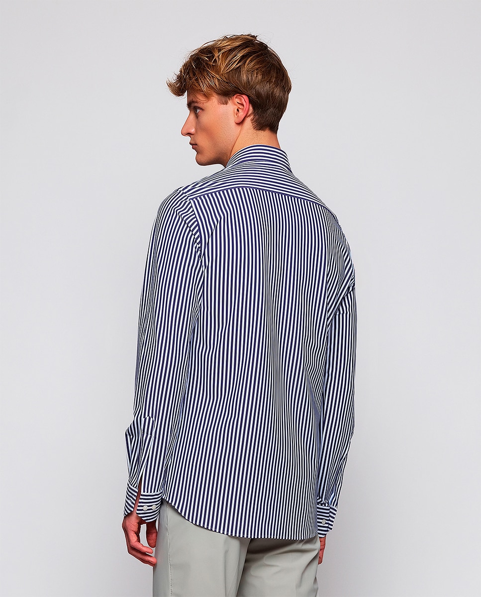 Camisa Formal Regular Fit "Performance" Azul-marinho-2