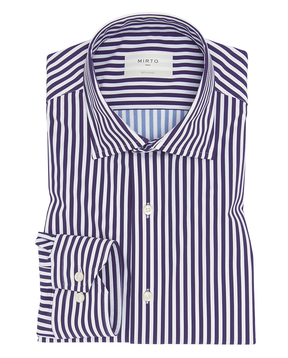 Camisa Formal Regular Fit "Performance" Azul-marinho-3