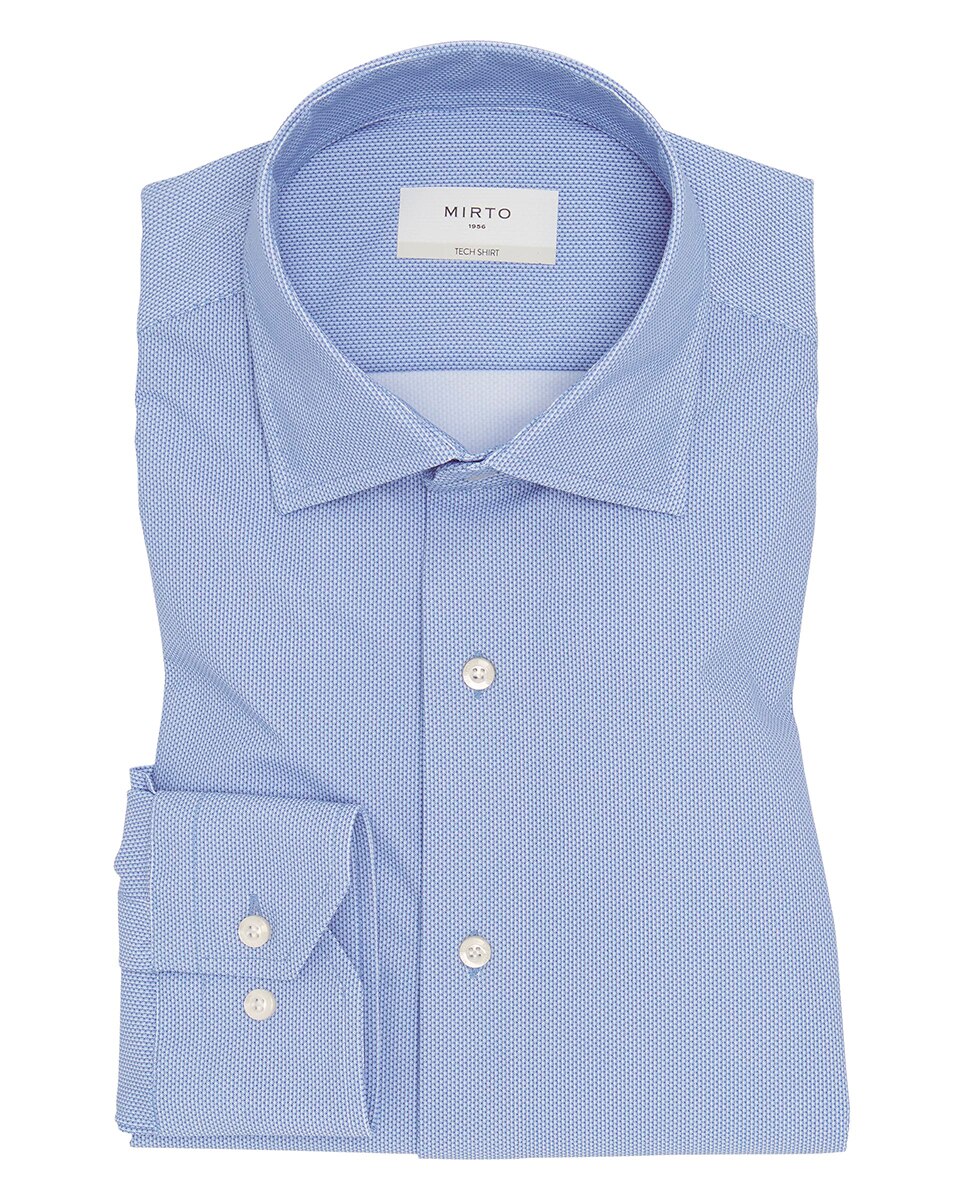 Camisa Formal Regular Fit "Performance" Azul-3