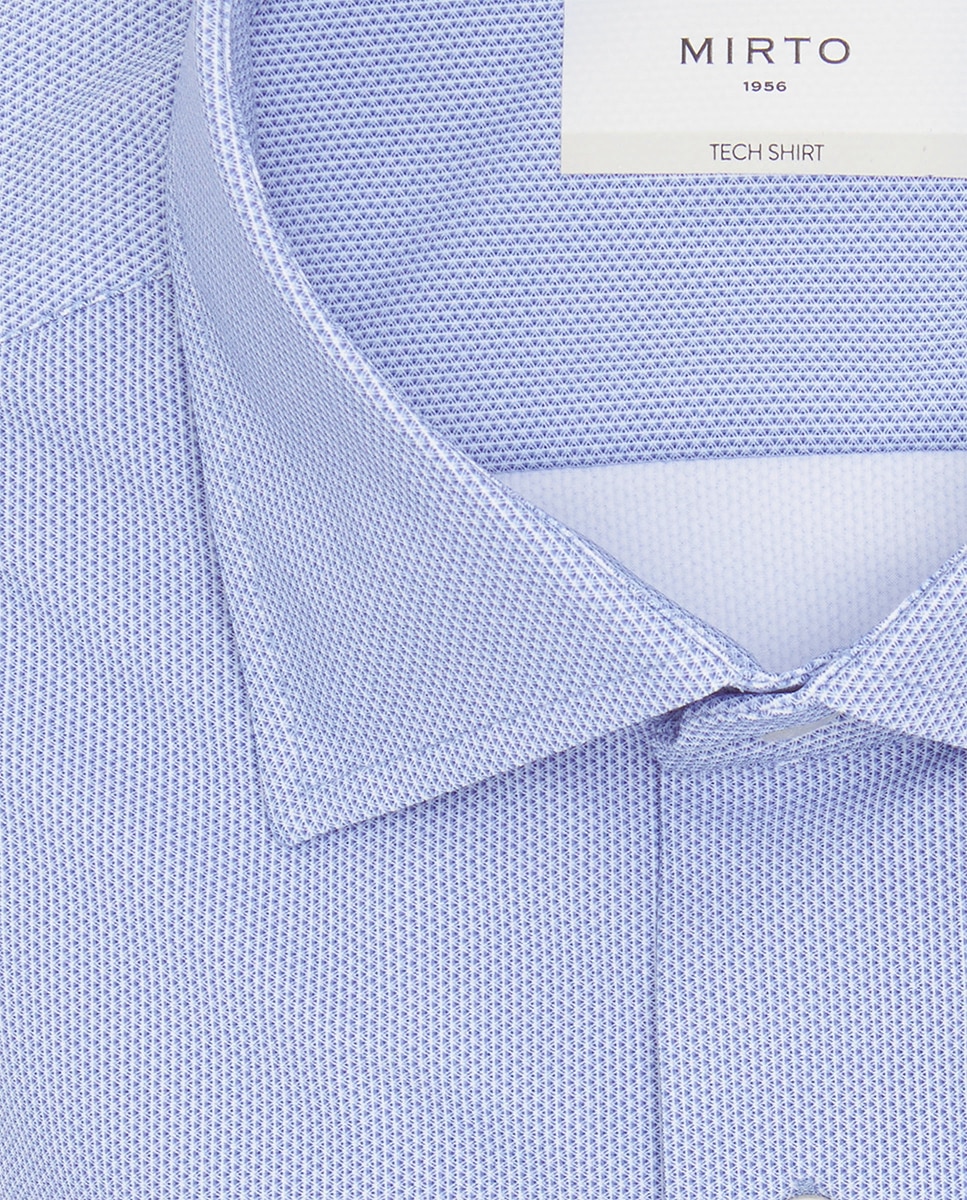 Camisa Formal Regular Fit "Performance" Azul-4