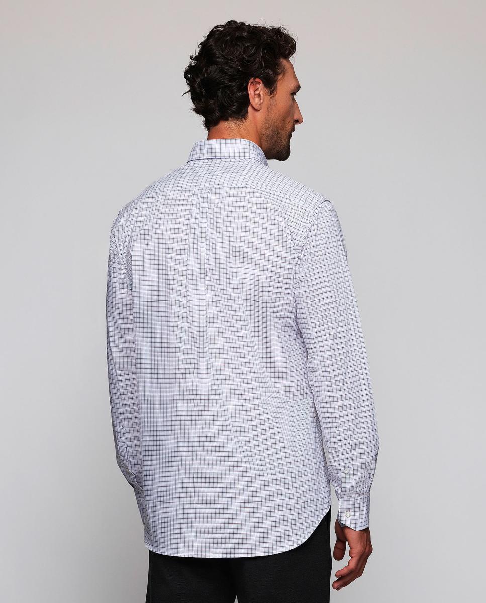 Camisa casual de hombre manga larga cuadros - Mirto - Marrón Marrón-2