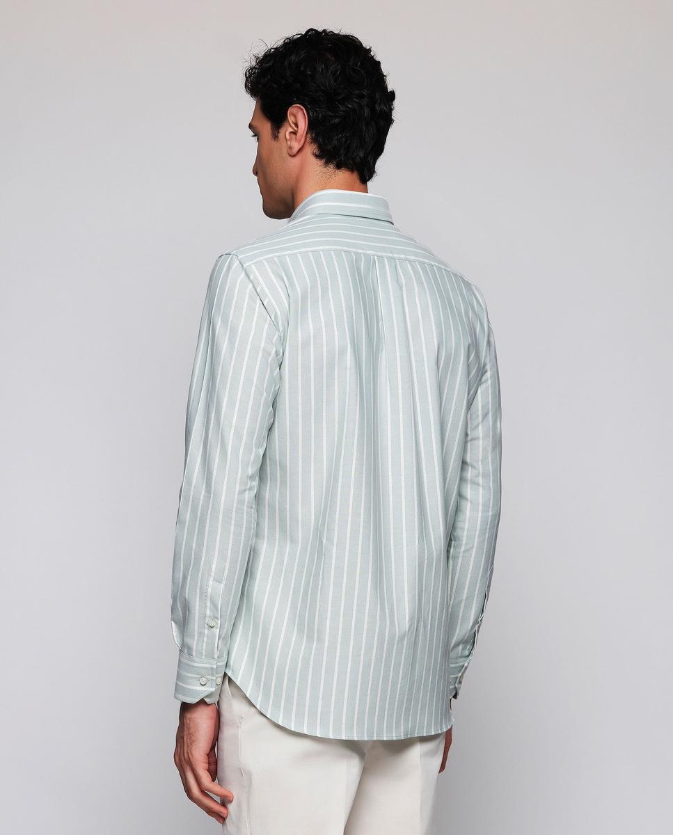 Camisa casual de hombre cuello con botones - Mirto - Verde claro Verde claro-2