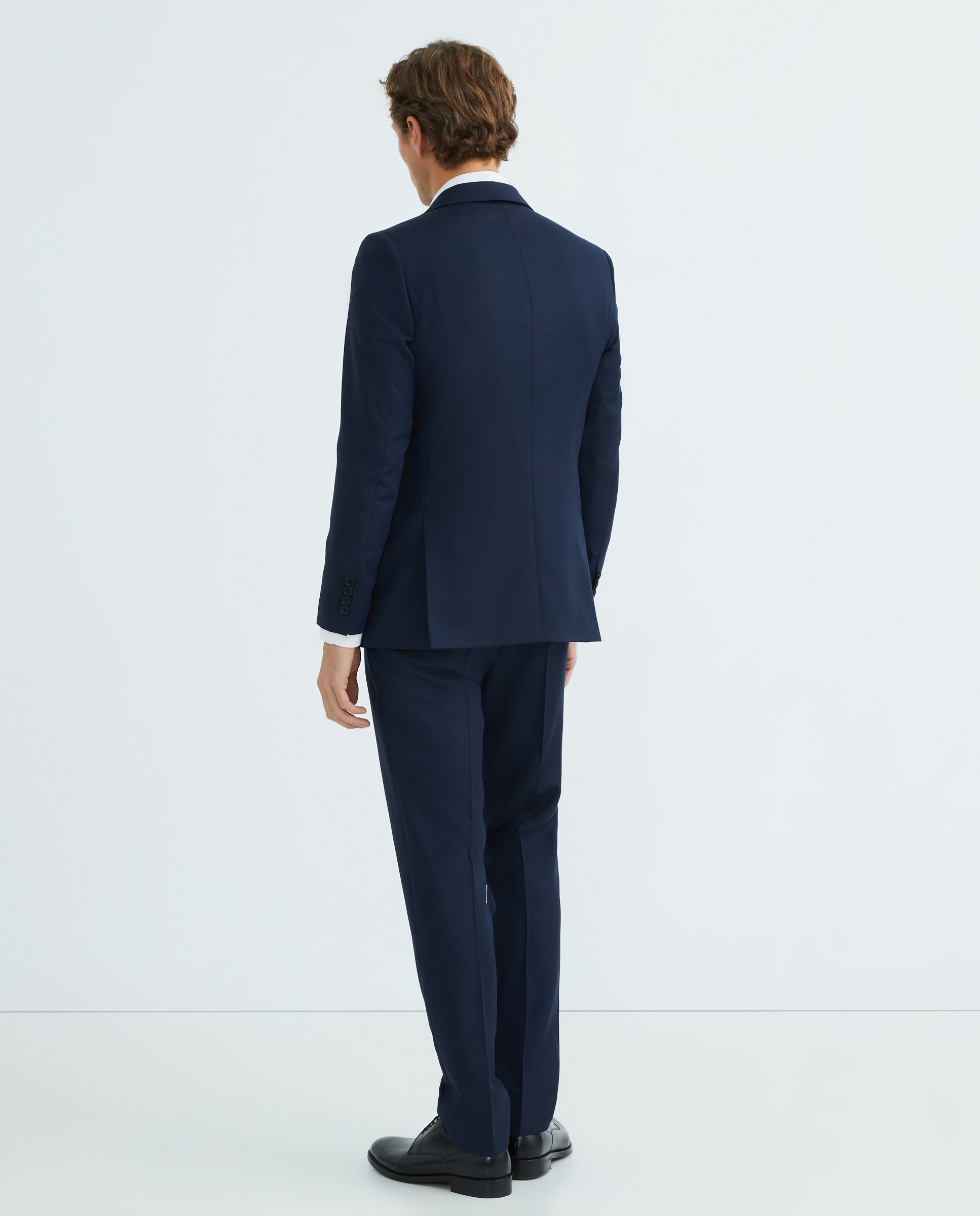 Fato Regular Fit com Olho-de-Perdiz Azul-marinho-2