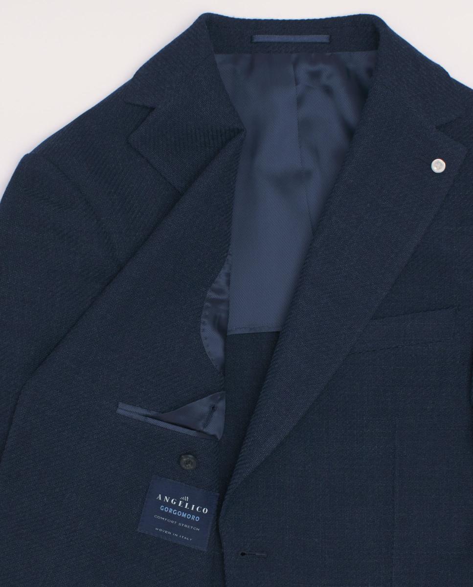 Casaco Regular Fit com Malha Azul-marinho-5