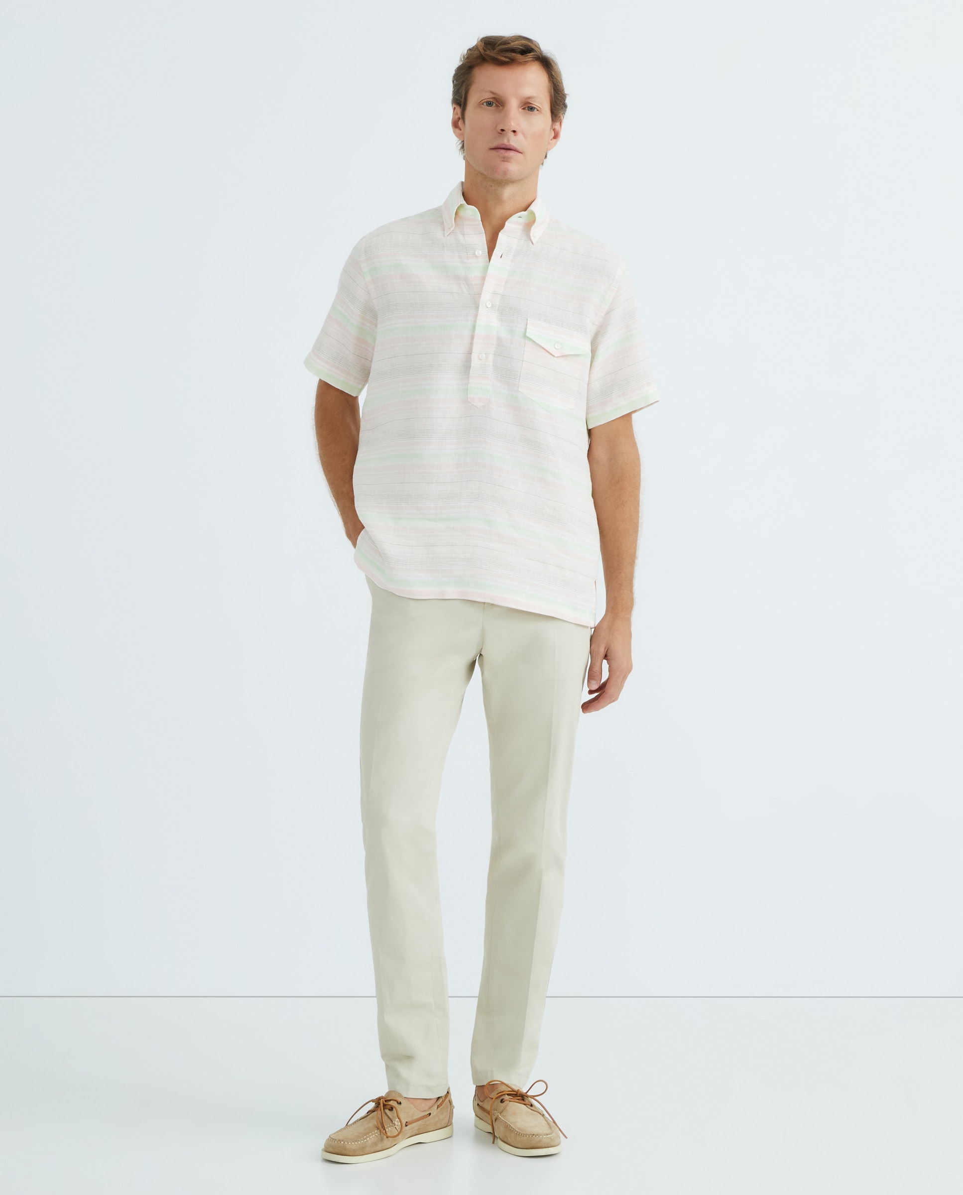 Pantalón hombre vestir regular fit mezcla lana poliéster liso azul marino - Mirto - Piedra Piedra-1