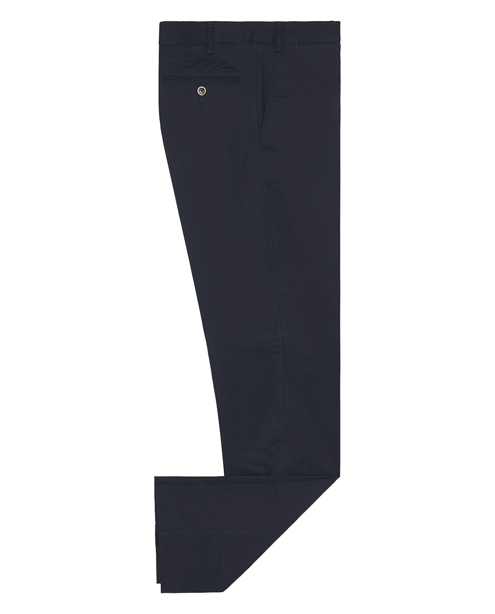 Pantalón hombre vestir regular fit mezcla lana poliéster liso - Mirto - Azul marino Azul marino-4