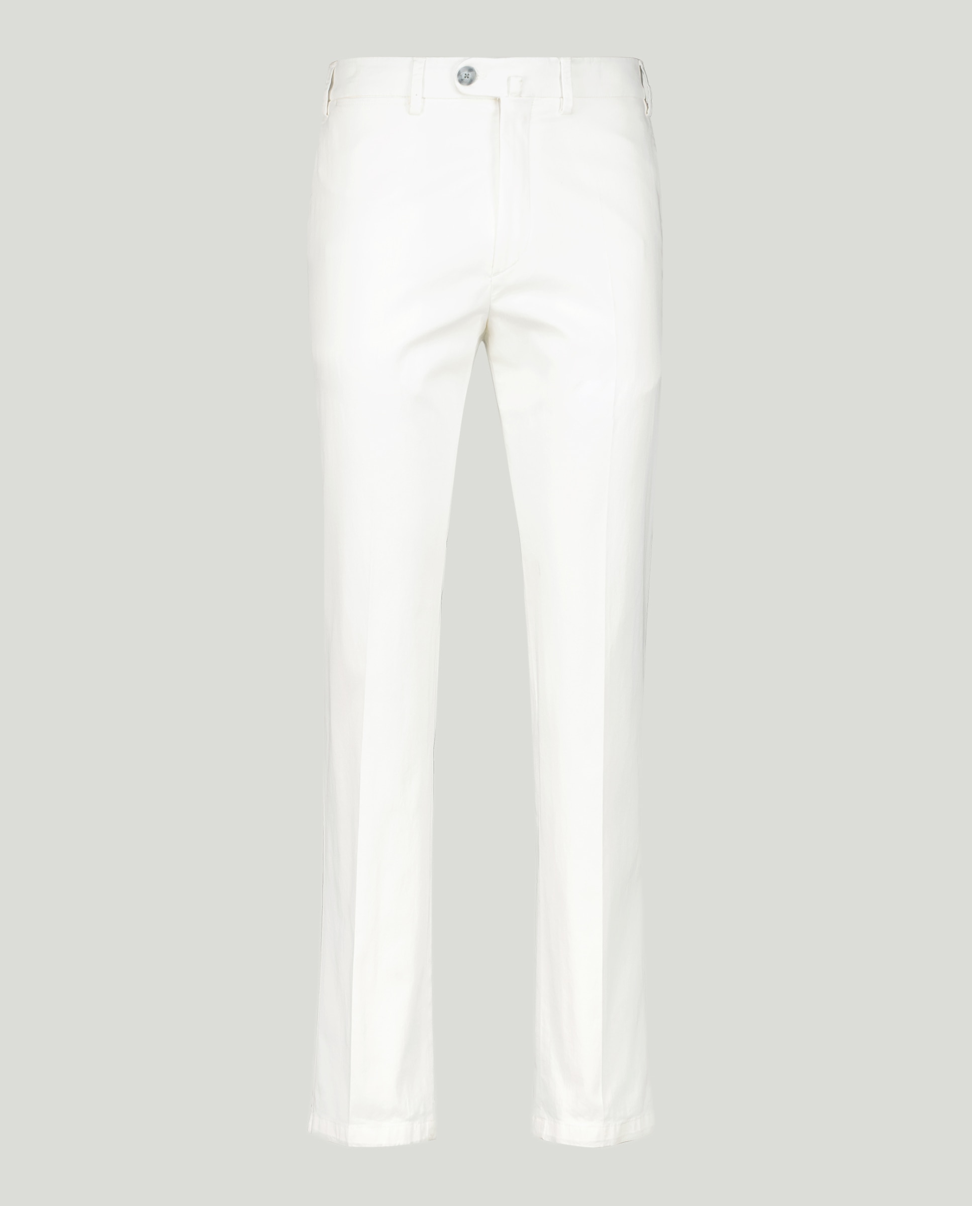 Pantalón hombre chino regular fit algodón strech liso azul marino - Mirto - Blanco Blanco-4