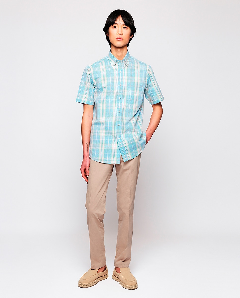 Pantalón hombre chino regular fit algodón strech liso azul marino - Mirto - Topo Topo-1