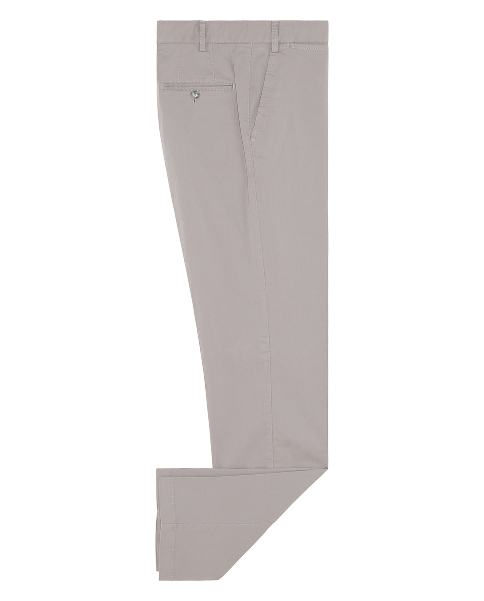Pantalón hombre chino regular fit algodón strech liso azul marino - Mirto - Gris Gris-4
