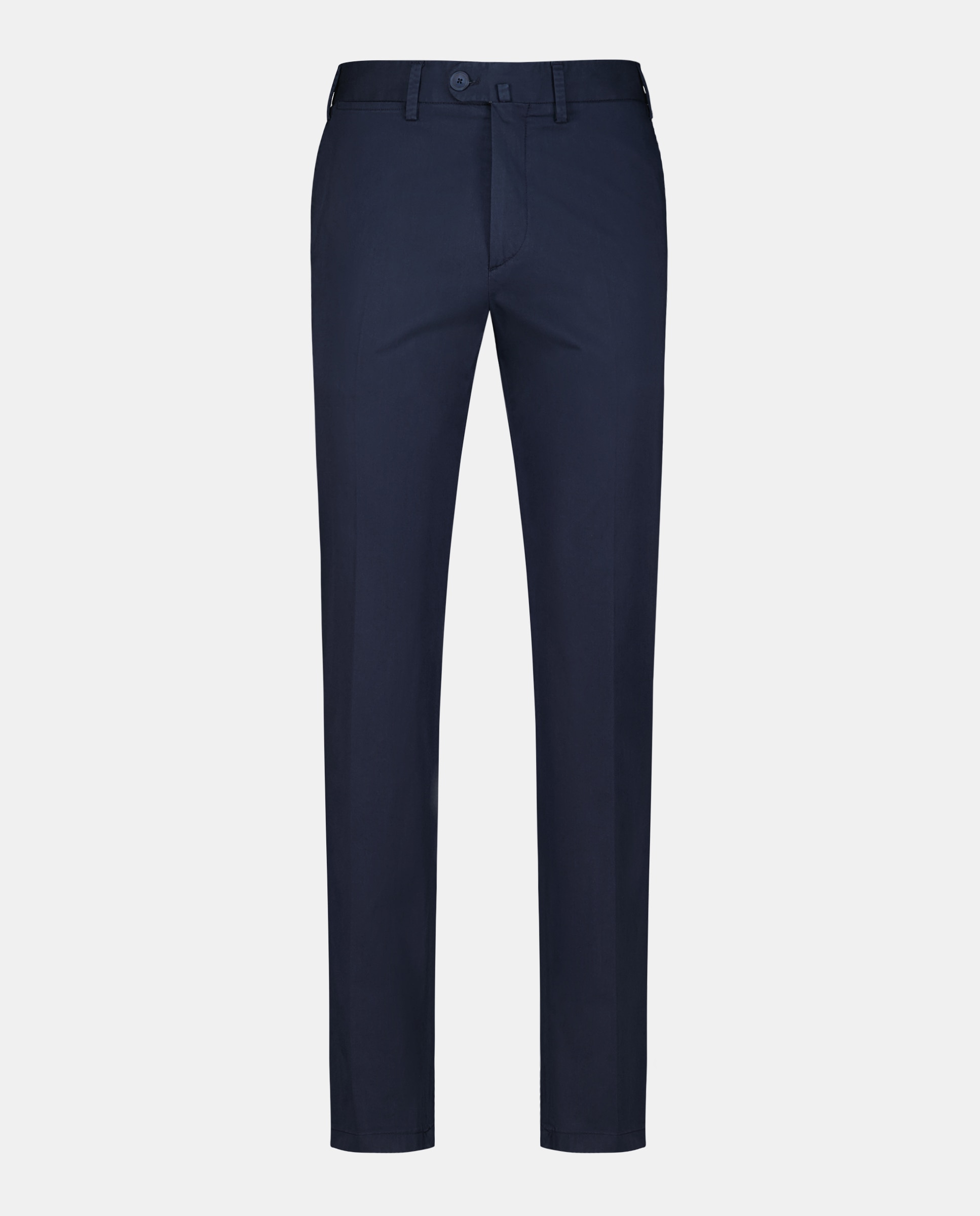 Calças Chino Regular Fit Lisas de Algodão Stretch - Azul-Marinho Azul-claro-4